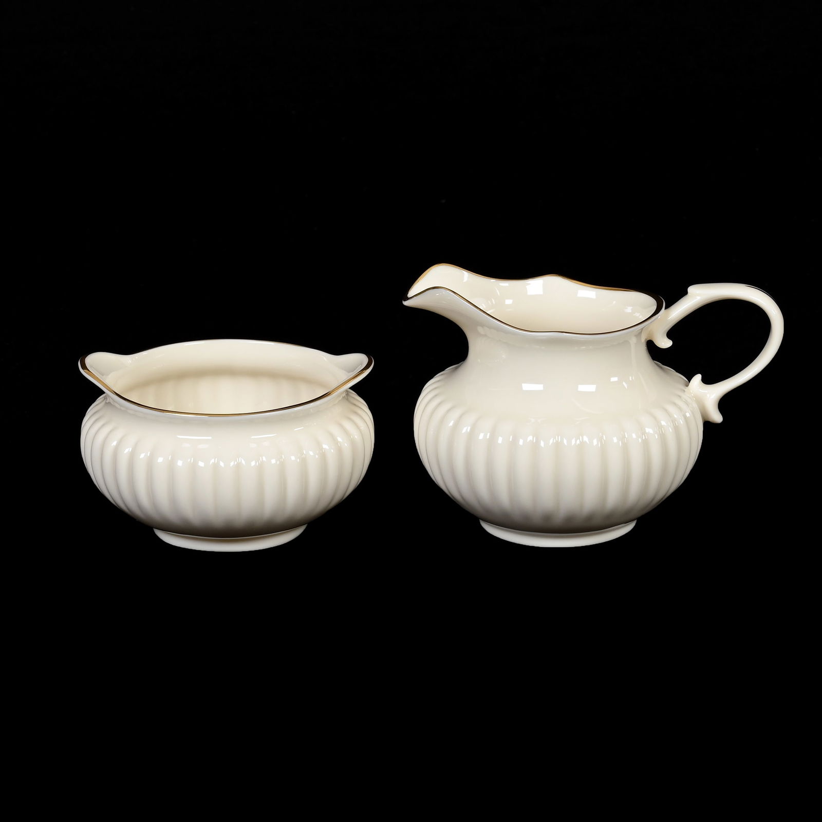 Creamer & Sugar Set, Lenox Gold Wreath Mark (1 of 3)