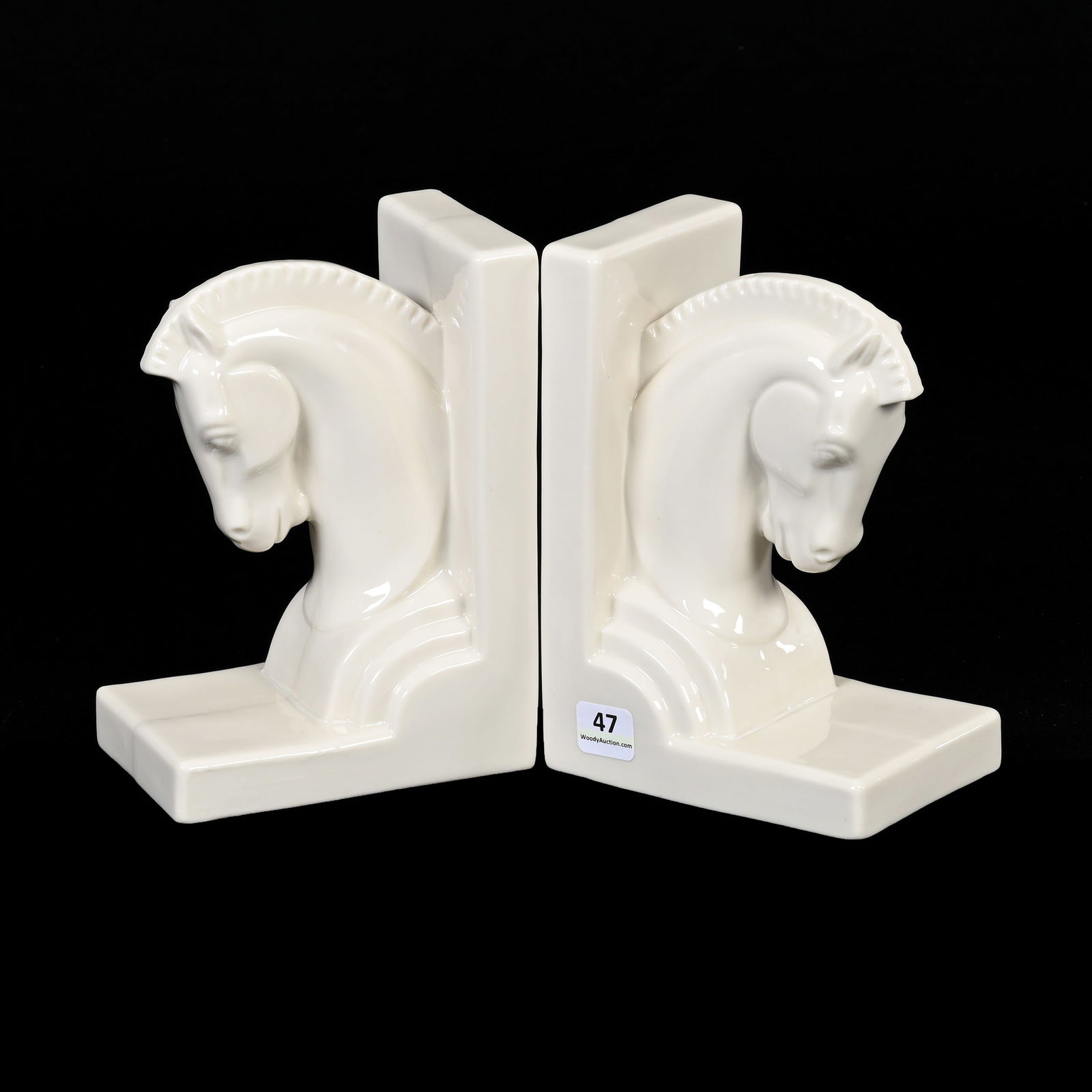 Pair Bookends, Lenox Green Wreath Mark (1 of 3)