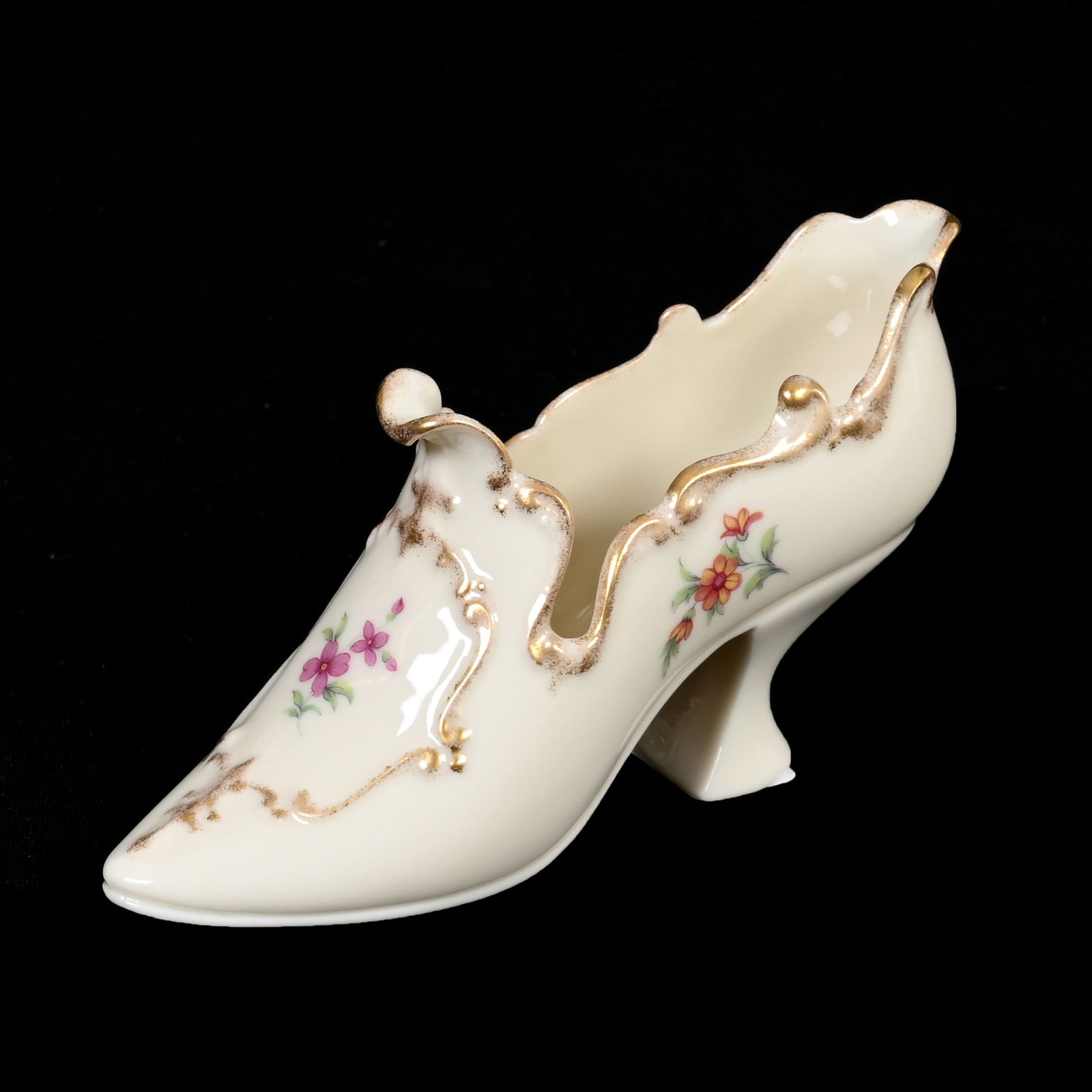 Figural Lady's Slipper, Lenox Gold Wreath Mark (1 of 3)