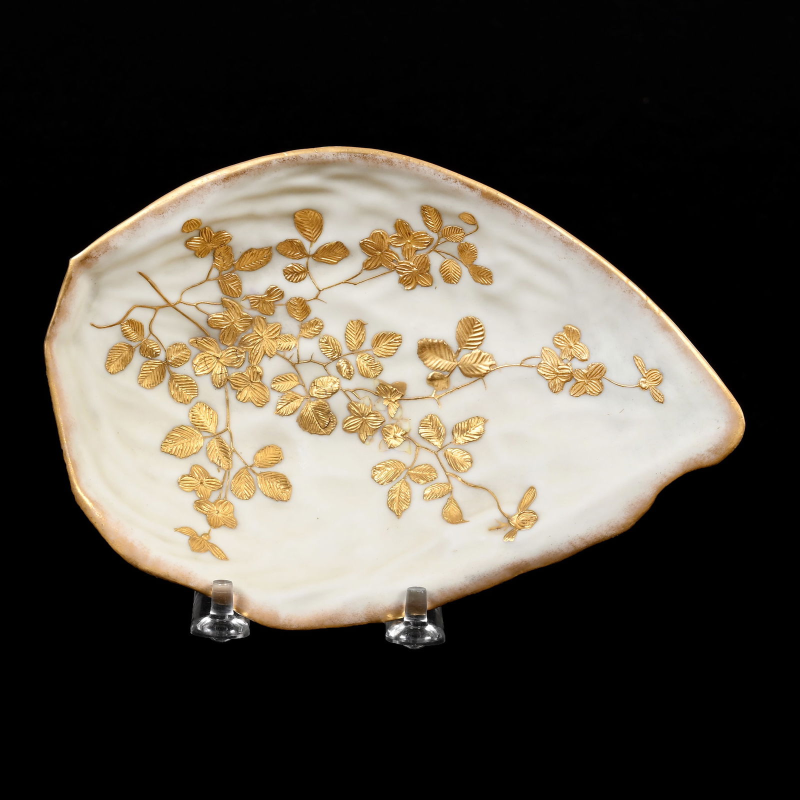 Leaf Shaped Dish, Marked American Art China Belleek (1 of 3)