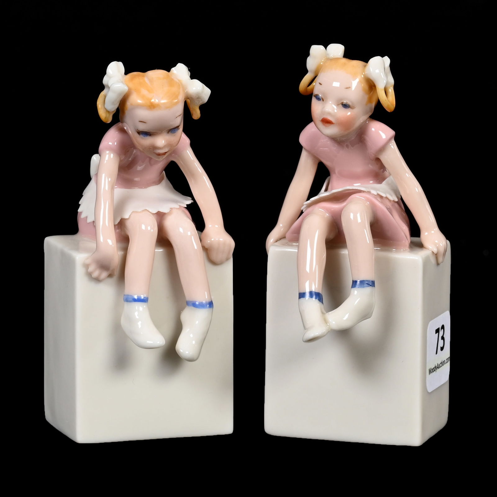 Figurines "The Twins," Lenox Green Wreath Mark (1 of 3)