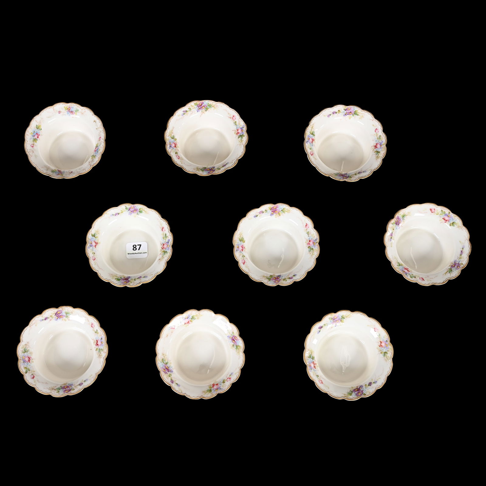 (9) Ramekins, American CAC Belleek Mark (1 of 3)