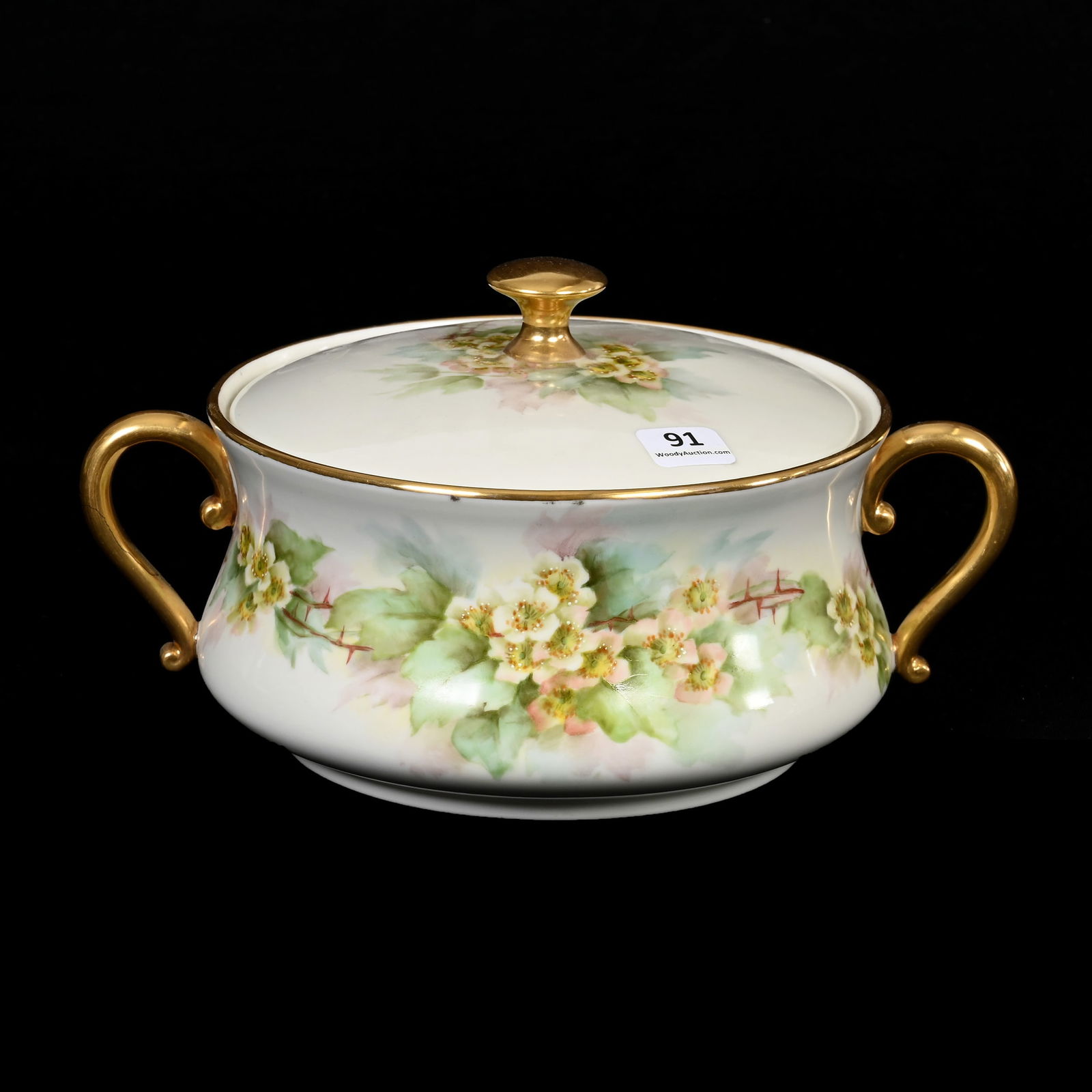 Cracker Jar, Two Handles, American Willets Belleek (1 of 3)