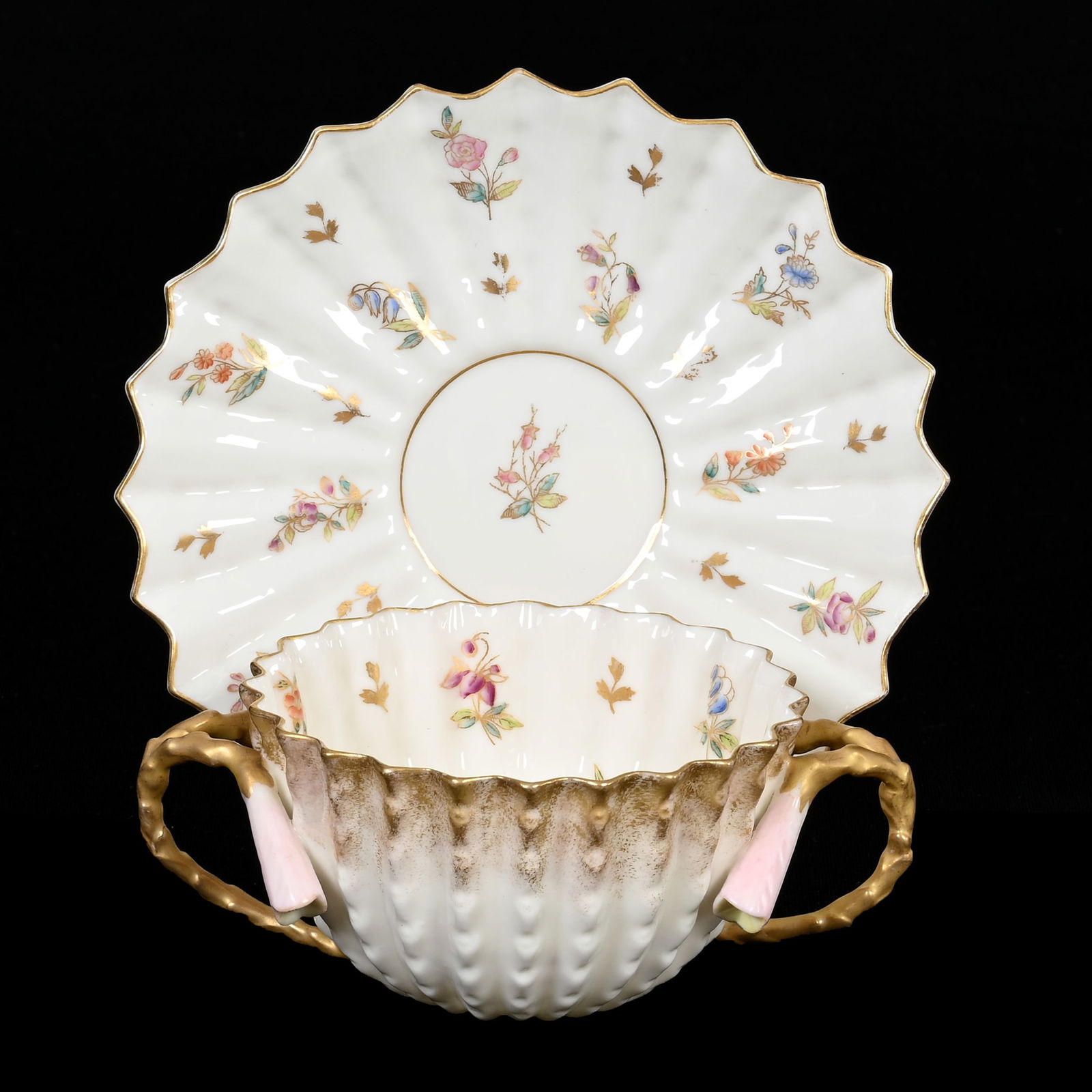 Cup & Saucer, American Willets Belleek (1 of 4)