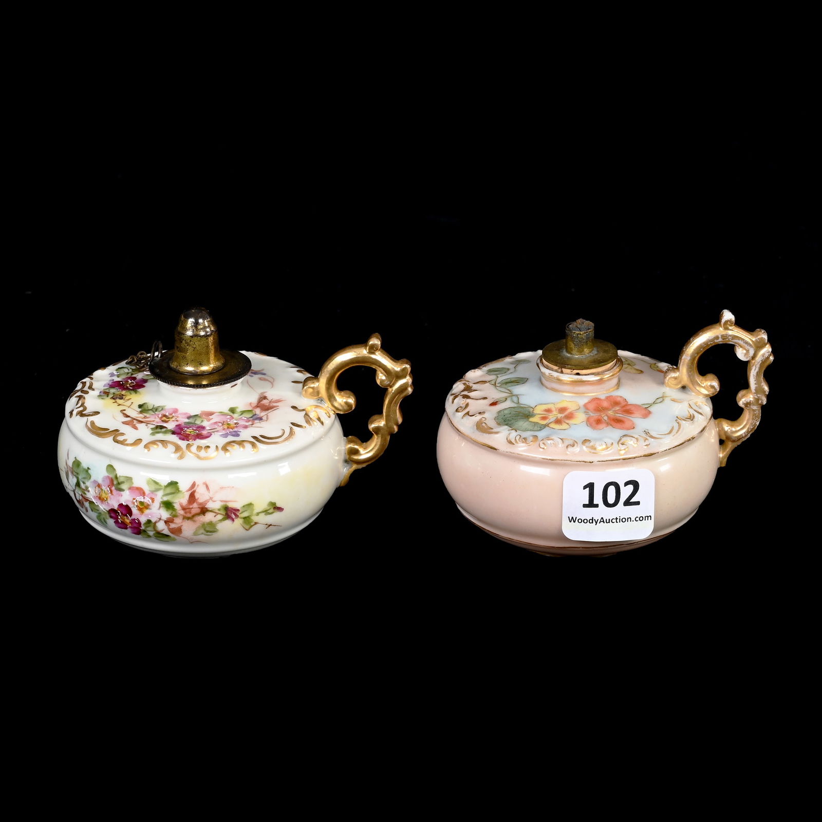 (2) Oil Pots, American Willets Belleek Mark (1 of 3)