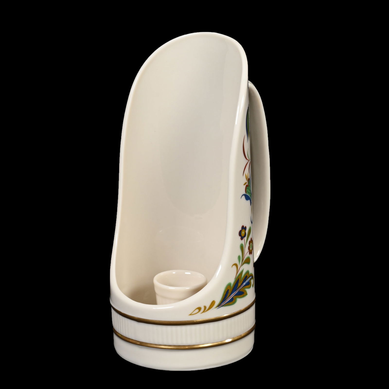 Chamberstick, Colonial Style, Lenox Gold Wreath Mark (1 of 3)