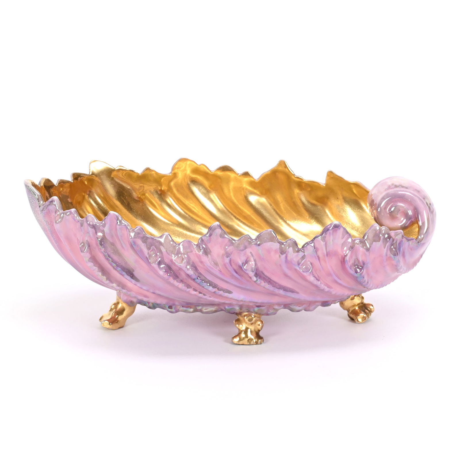 Footed Leaf Shaped Dish, CAC Belleek Mark (1 of 3)