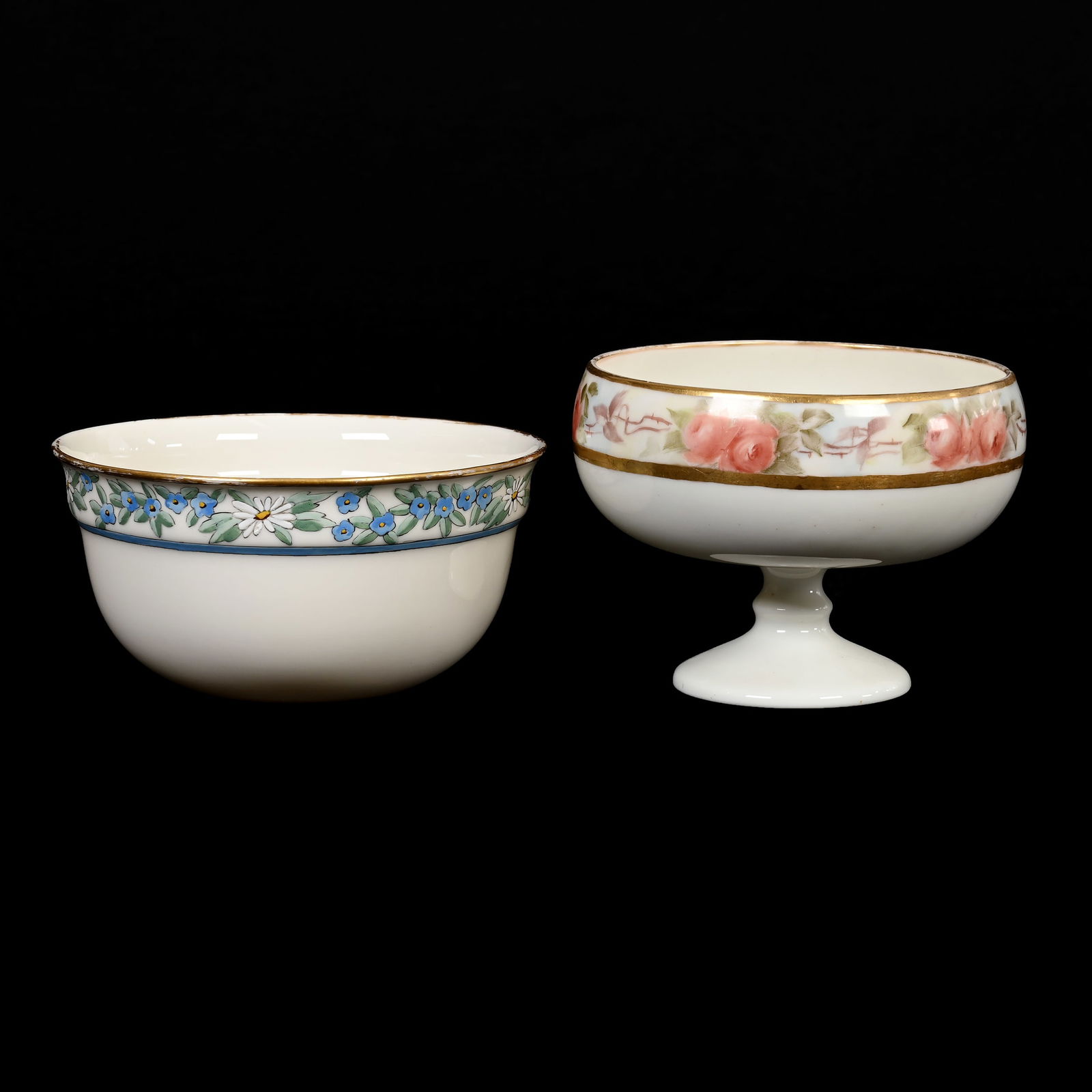 (2) Items, American Belleek Factory Decorated (1 of 3)