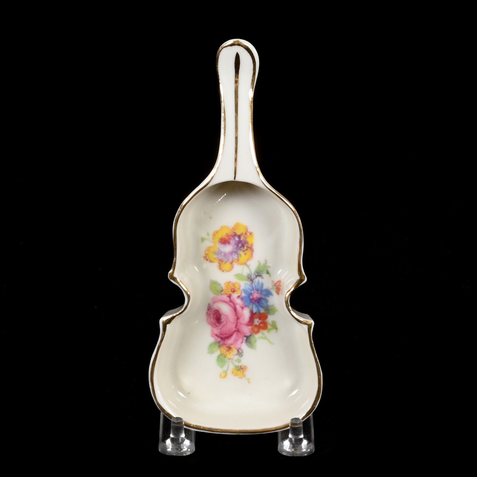 Violin Shape Open Dish Marked California Belleek (1 of 2)