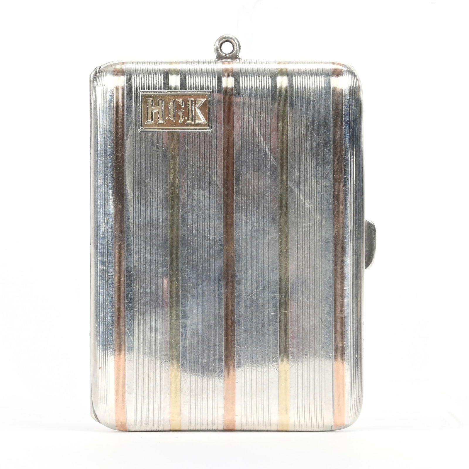 Match Bookcase, Sterling & 14k Gold Inlay (1 of 4)