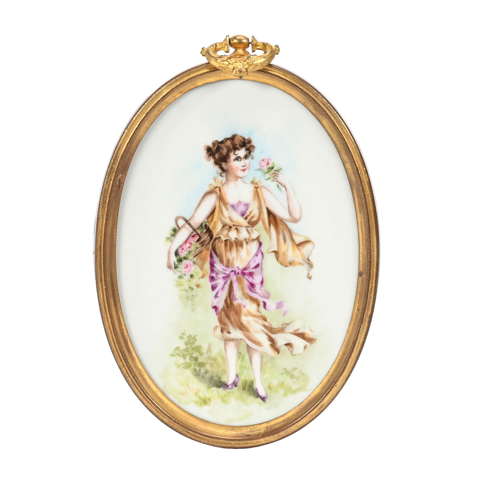 Oval Porcelain, Hand Painted Scenic Decor (1 of 2)