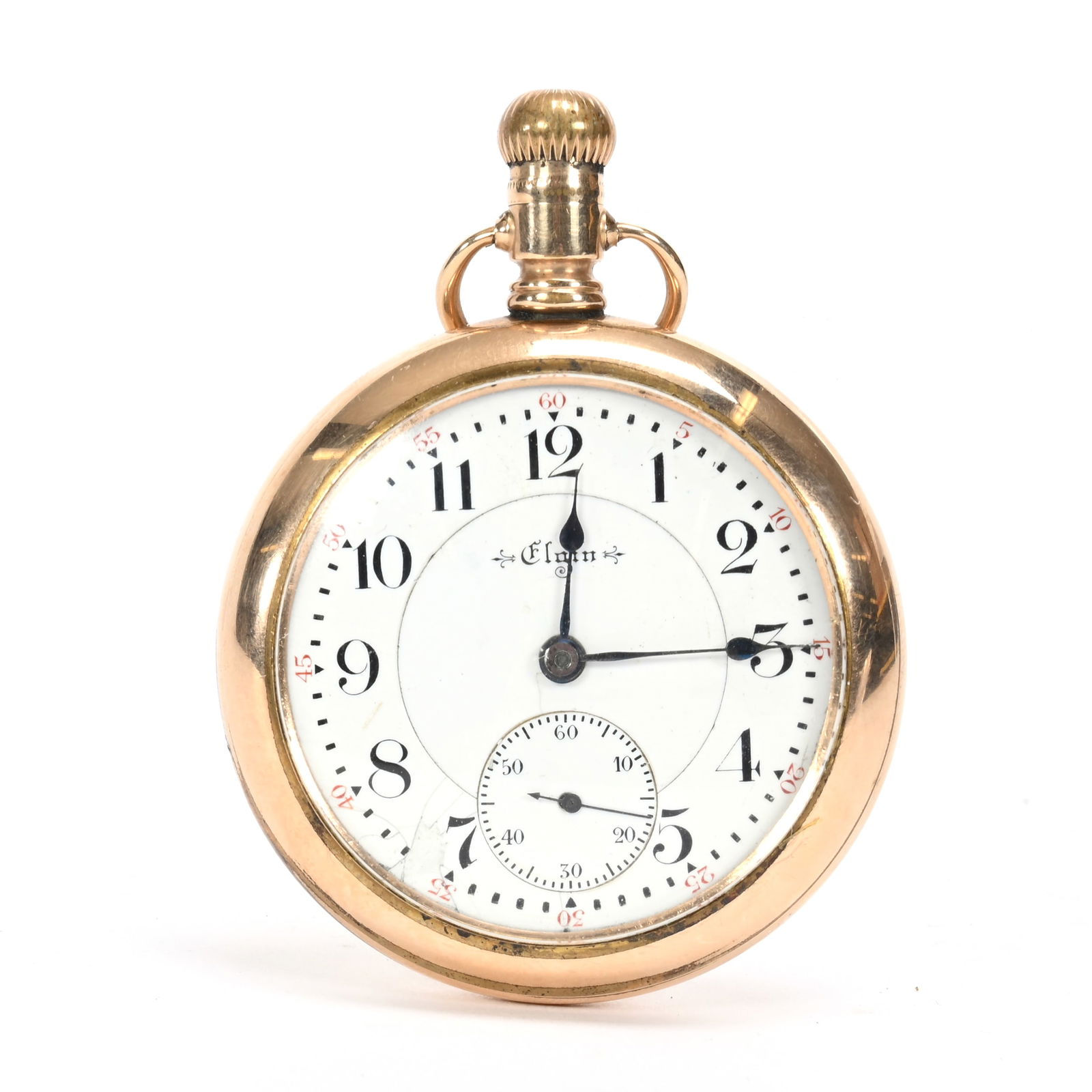 Pocket Watch, Elgin Gold Plated 19 Jewel (1 of 4)