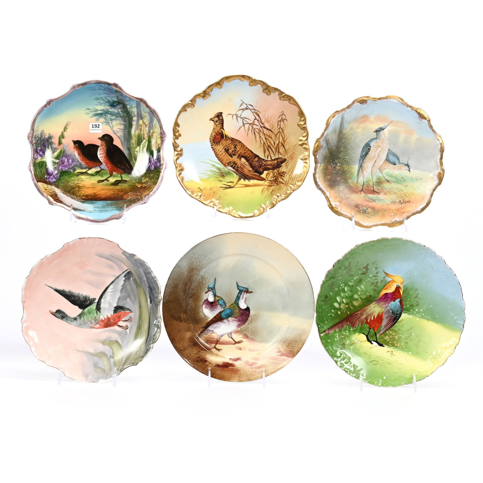(6) Assorted Plates, Various Game Birds (1 of 2)