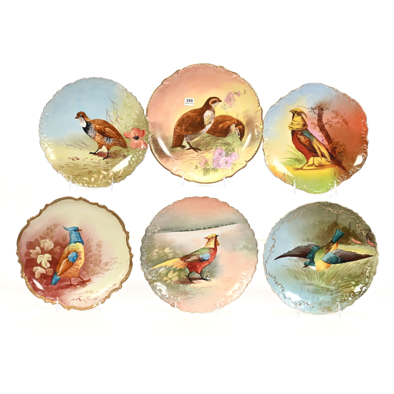 (6) Assorted Plates, Various Game Birds (1 of 2)