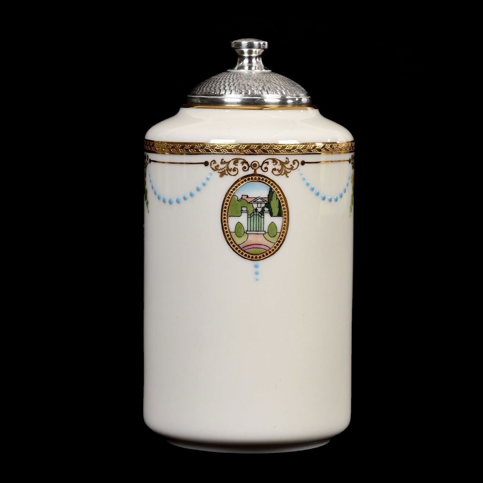 Covered Jar, Lenox Green Wreath Mark (1 of 3)