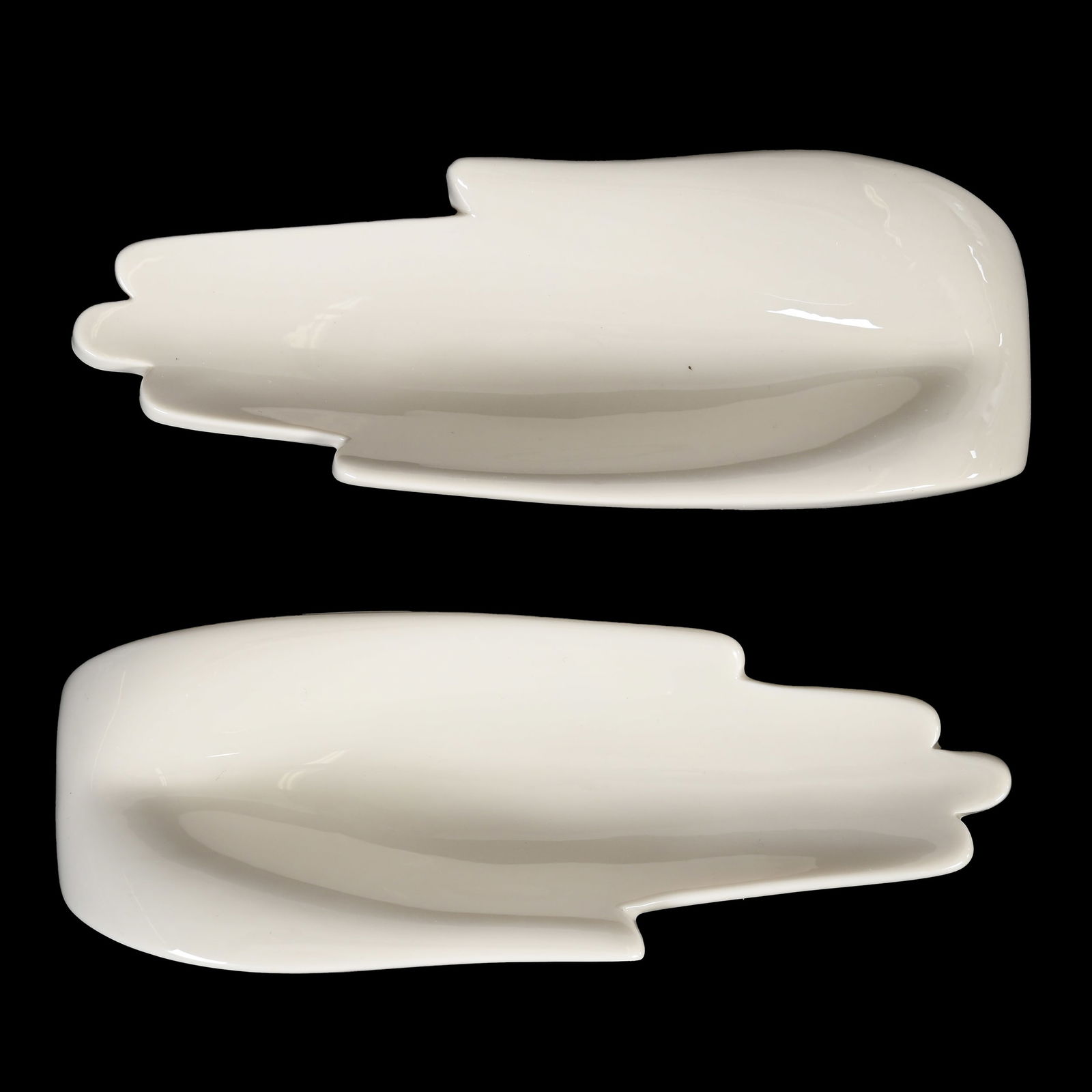 Figural "Hand" Ashtray, Lenox Green Wreath Mark (1 of 2)