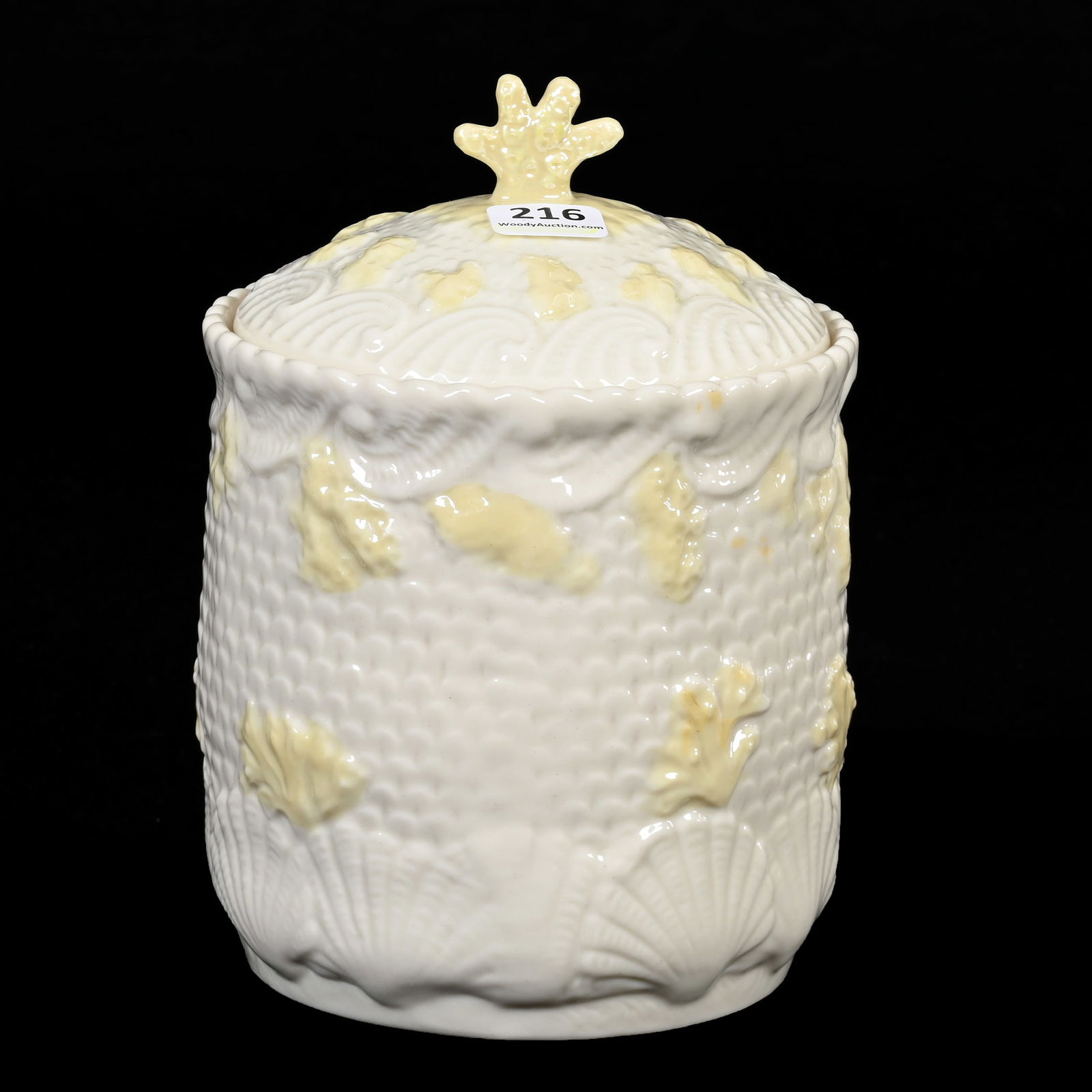 Biscuit Jar, Irish Belleek 6th Green Mark, 19651980 Auction