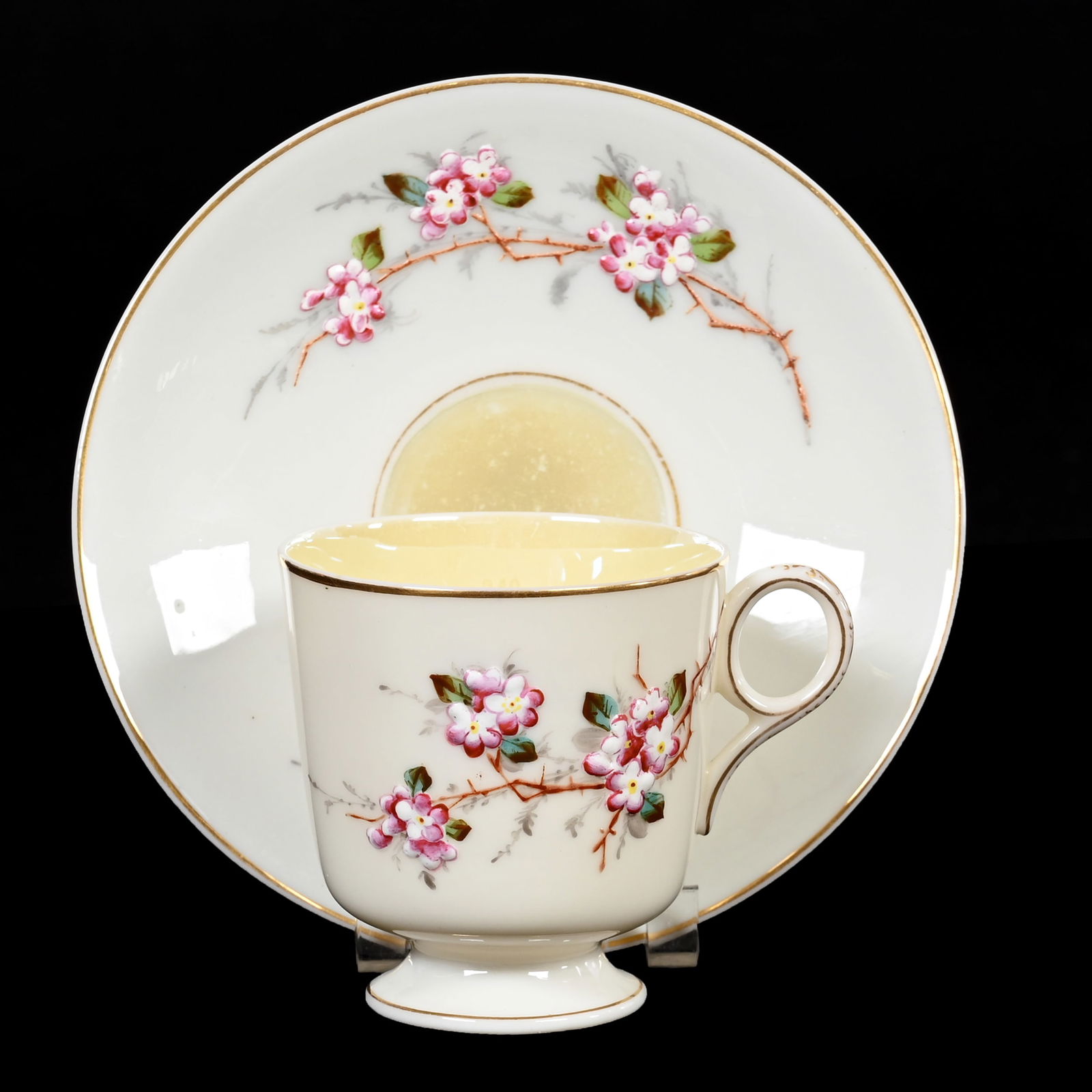 Cup & Saucer, American Ott & Brewer Belleek Mark (1 of 4)