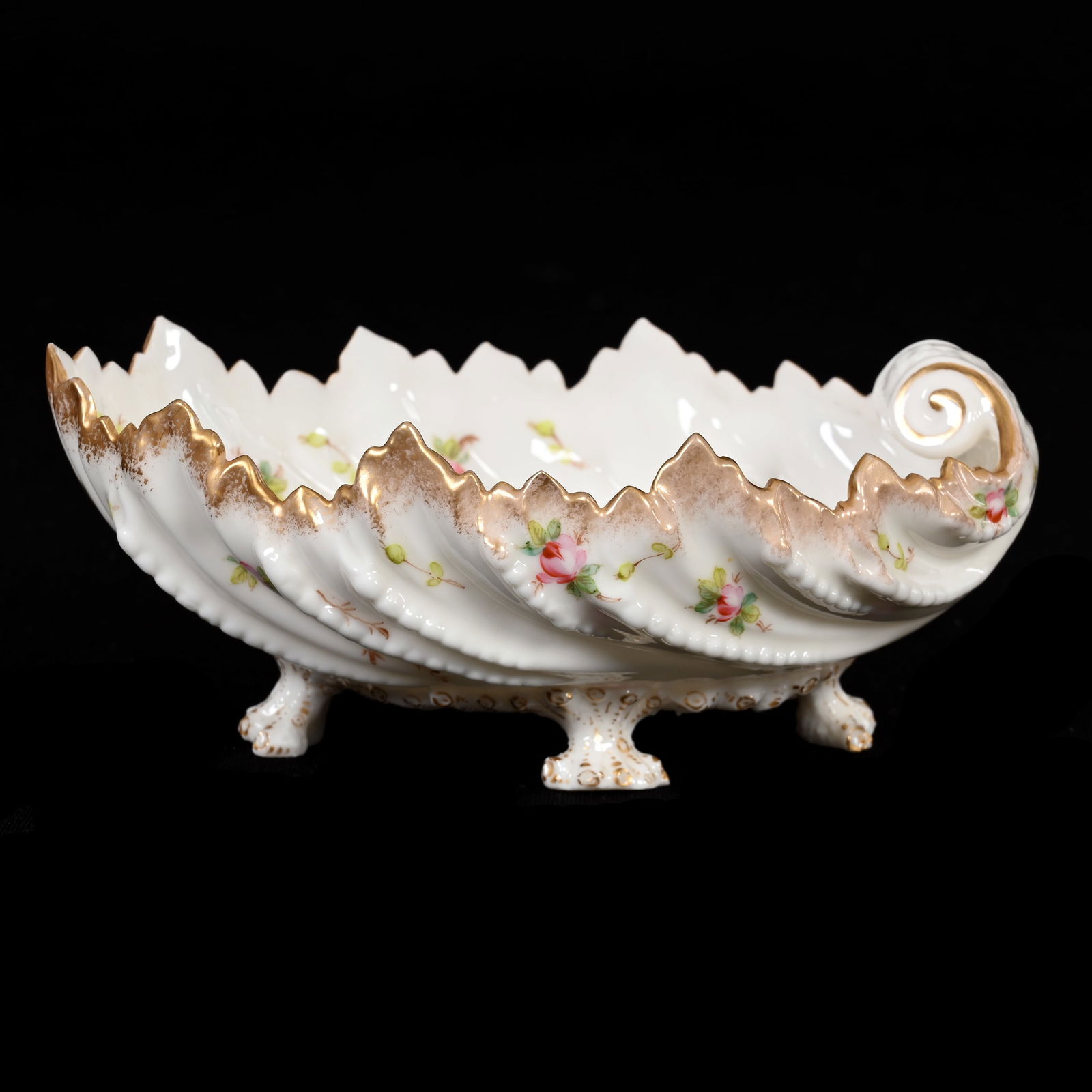 Footed Shell Shaped Dish, CAC Belleek Mark (1 of 3)