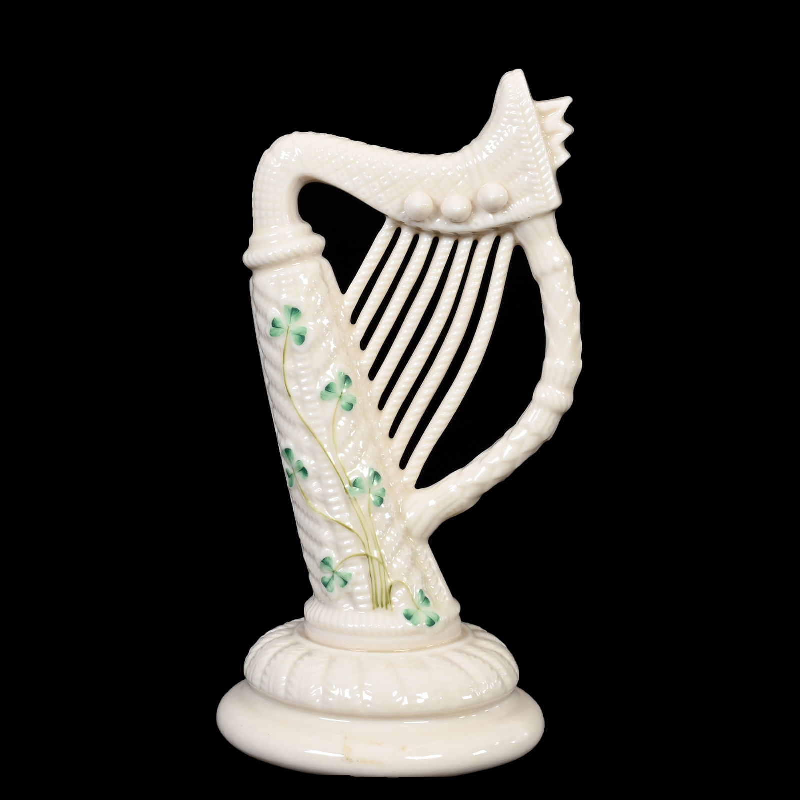 Figural Harp, Irish Belleek 5th Green Mark (1 of 3)