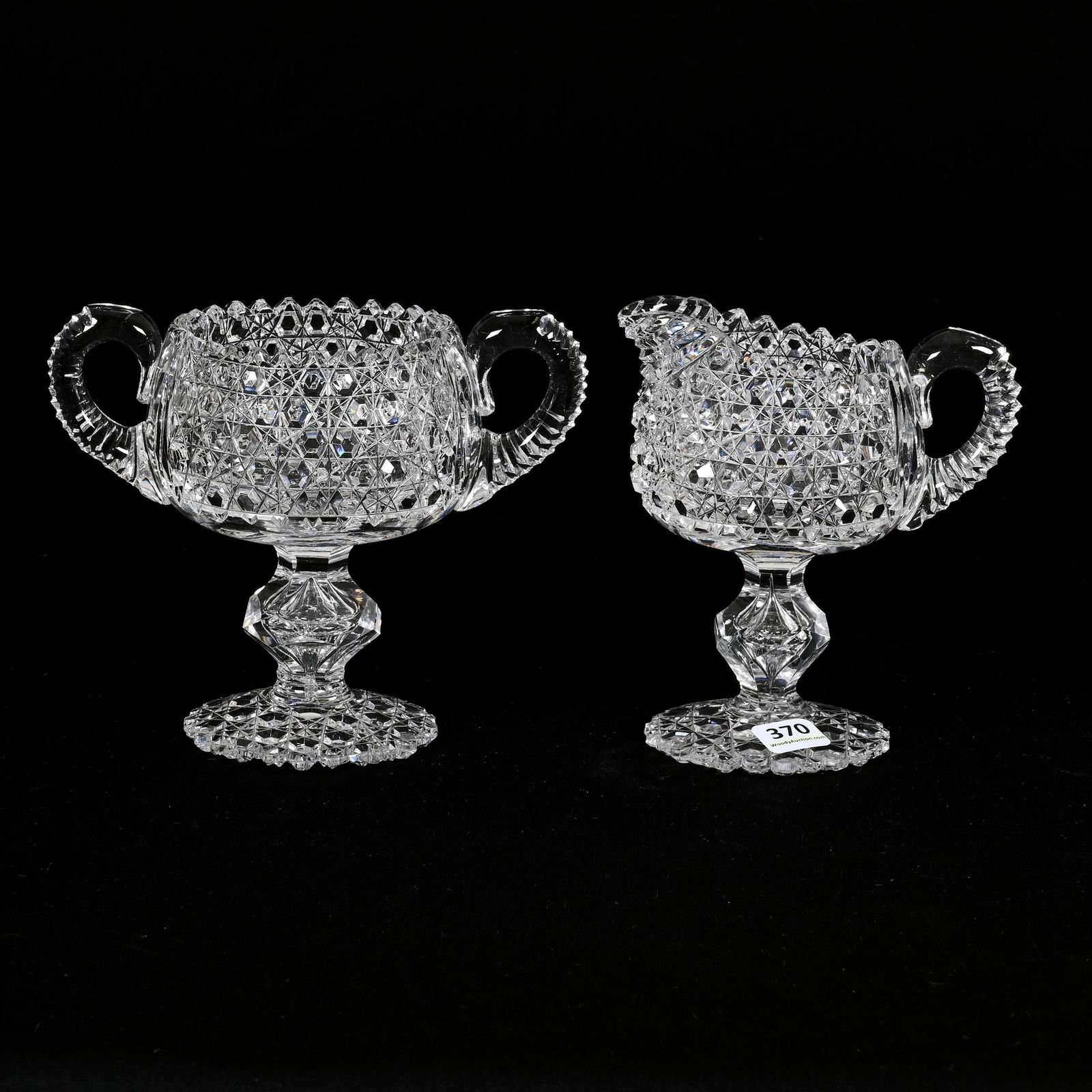 Pedestal Creamer & Sugar, ABCG (1 of 3)