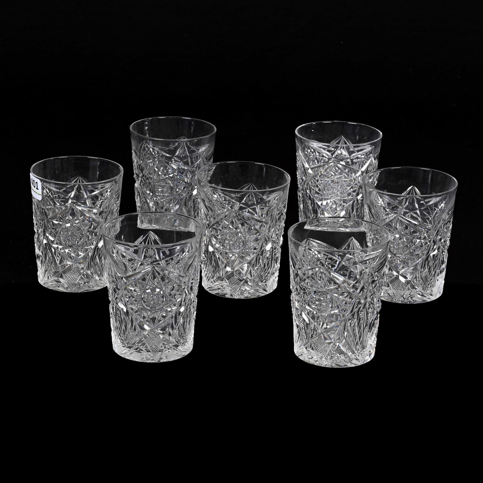 (7) Tumblers, ABCG, Signed Hawkes Albion Pattern (1 of 3)