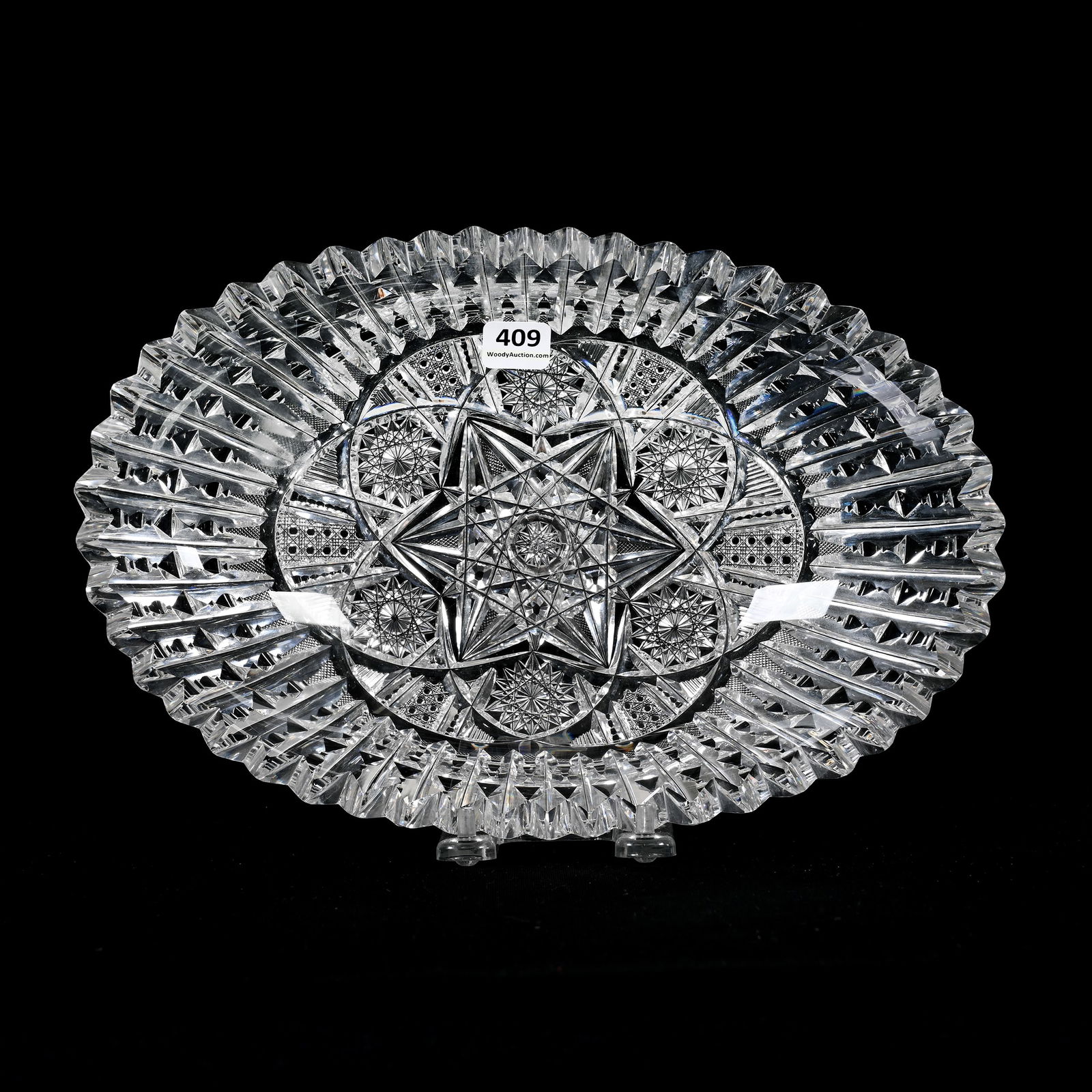 Oval Bowl, ABCG, Signed Libbey Ellsmere Pattern (1 of 2)