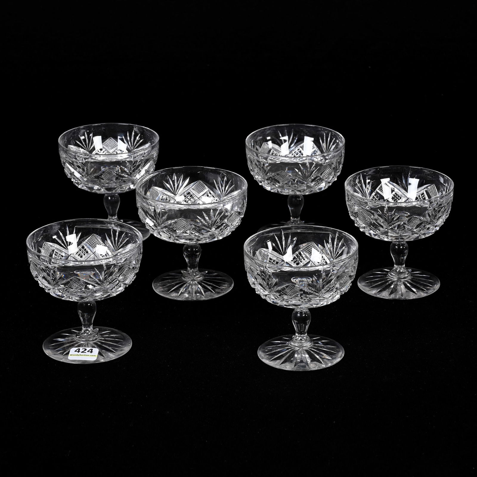 (6) Pedestal Punch Cups, ABCG (1 of 4)