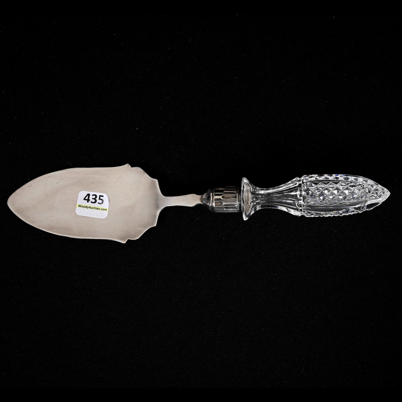 Pie Server, BPCG: Pie Server, Brilliant Period Cut Glass, 10.25" x 2.25", Silverplate With Pillar And Diamond Cut Handle, Arkansas Private Collection