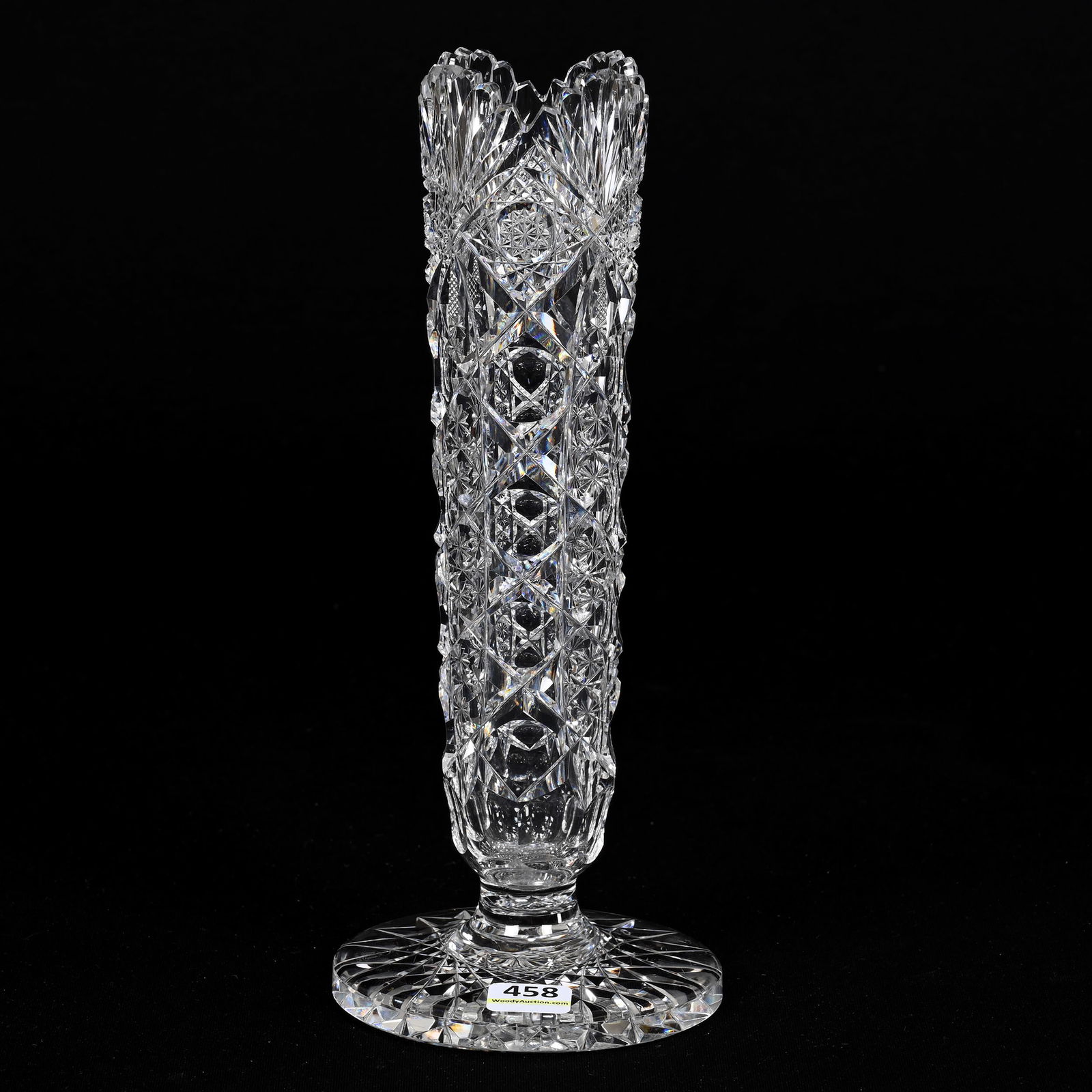 Pedestal Vase, ABCG, Signed Hawkes Navarre Pattern (1 of 3)