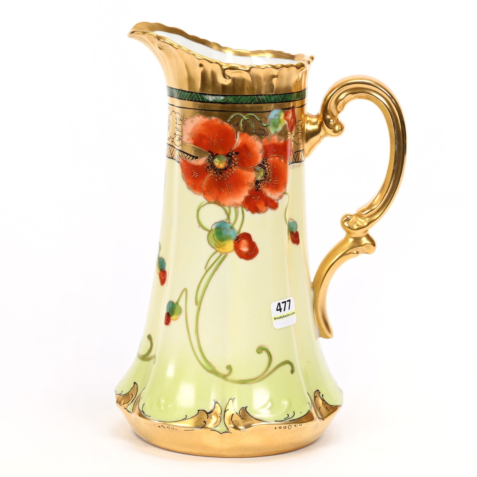 Pitcher Marked Pickard, Twin Poppy Pattern (1 of 4)