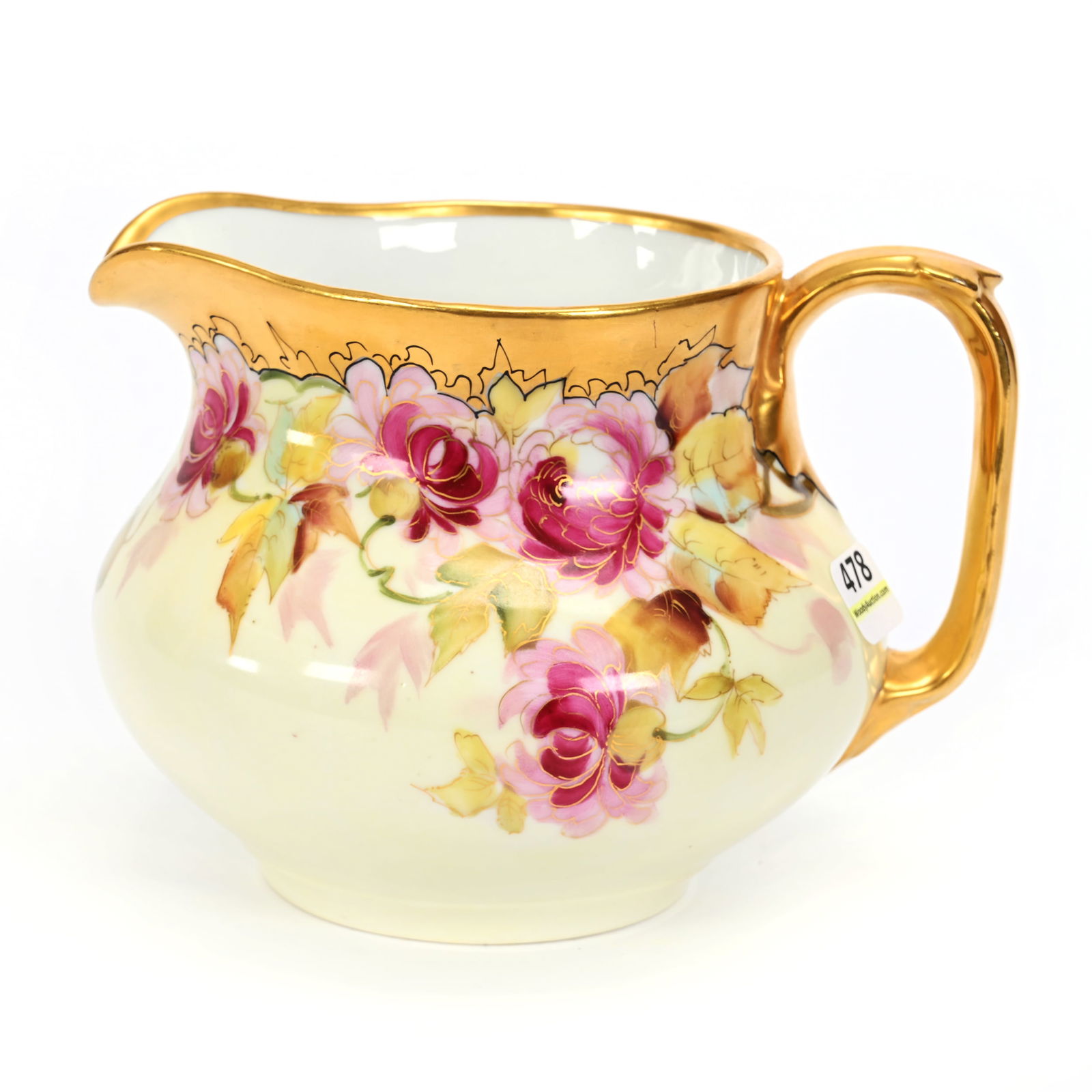 Pitcher Marked Pickard, Rean Pink Mums Pattern (1 of 4)