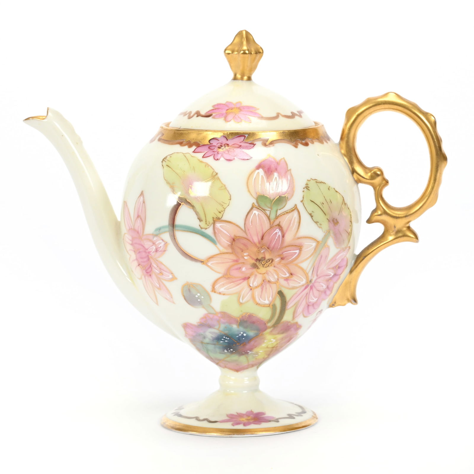 Pedestal Tea Pot Marked Pickard (1 of 5)