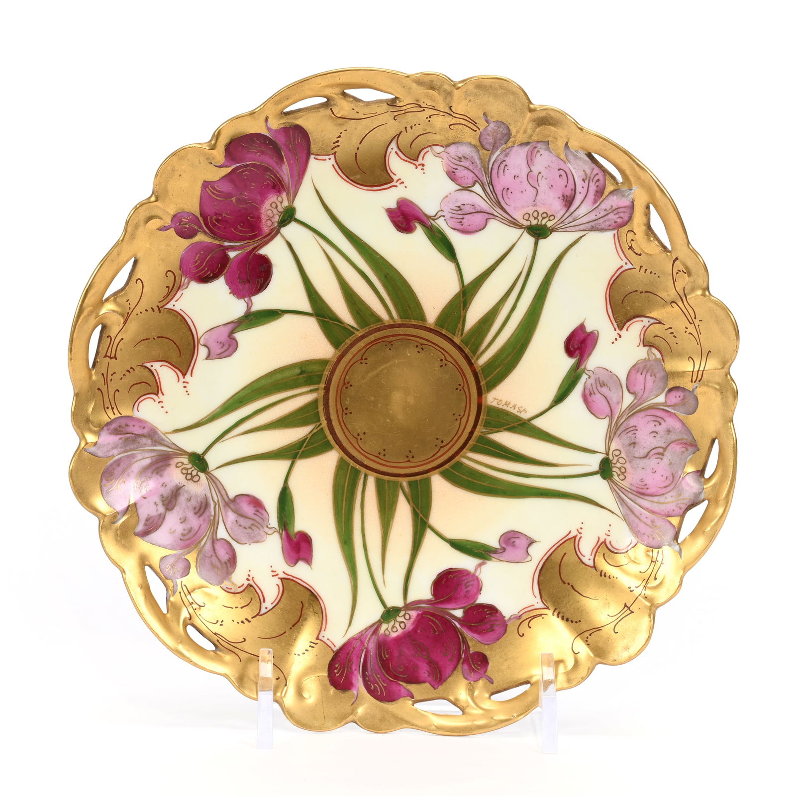 Plate Marked Pickard, Tulip Conventional Pattern (1 of 3)