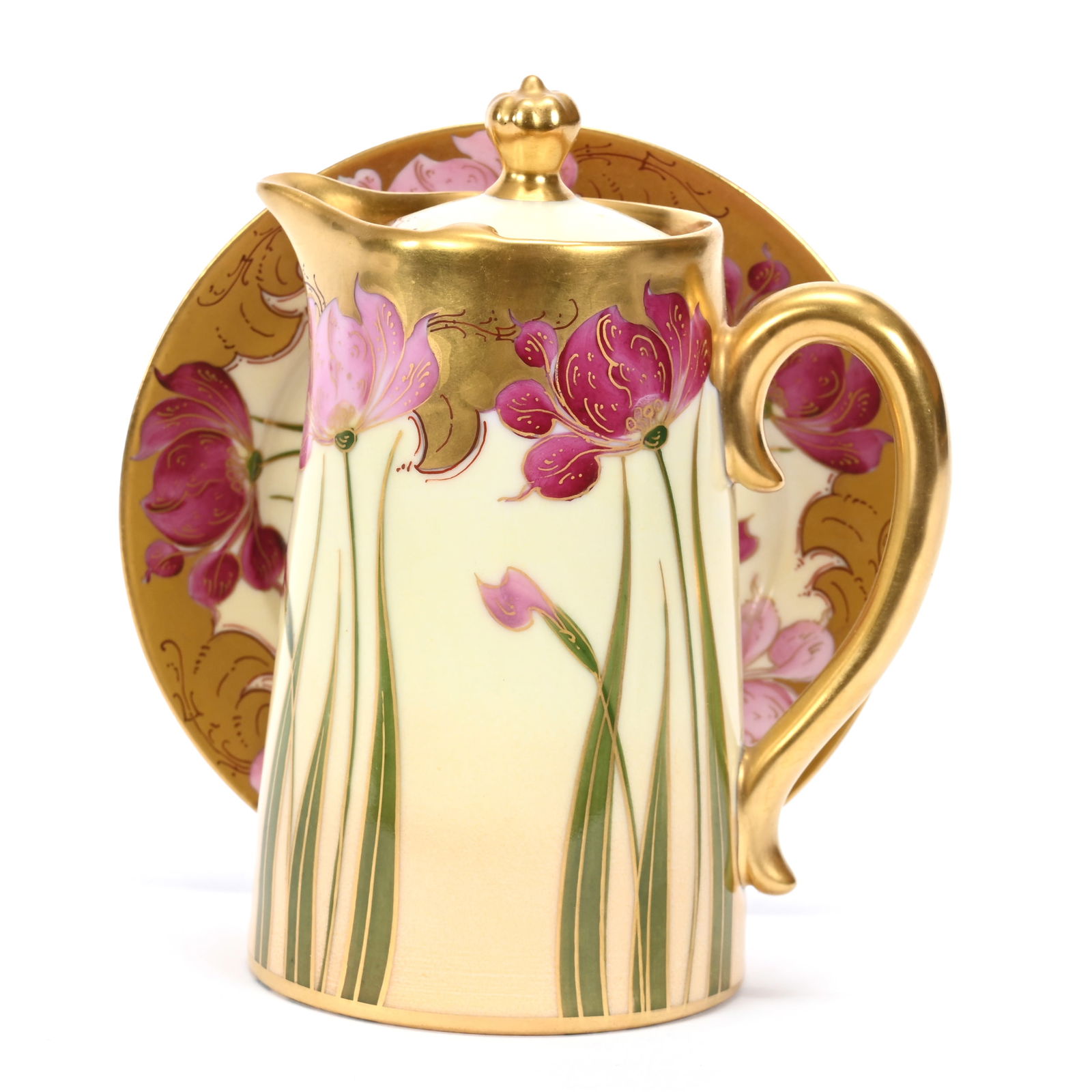 Milk Pitcher W/Lid And Underplate, Pickard Mark (1 of 5)