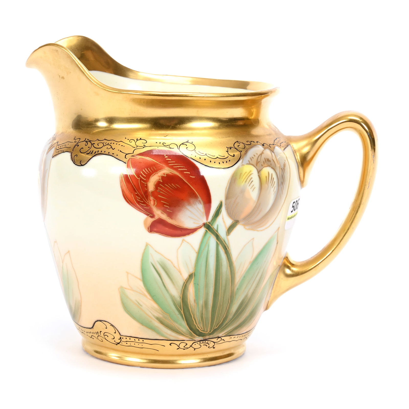 Pitcher Marked Pickard, Twin Tulip Pattern (1 of 4)