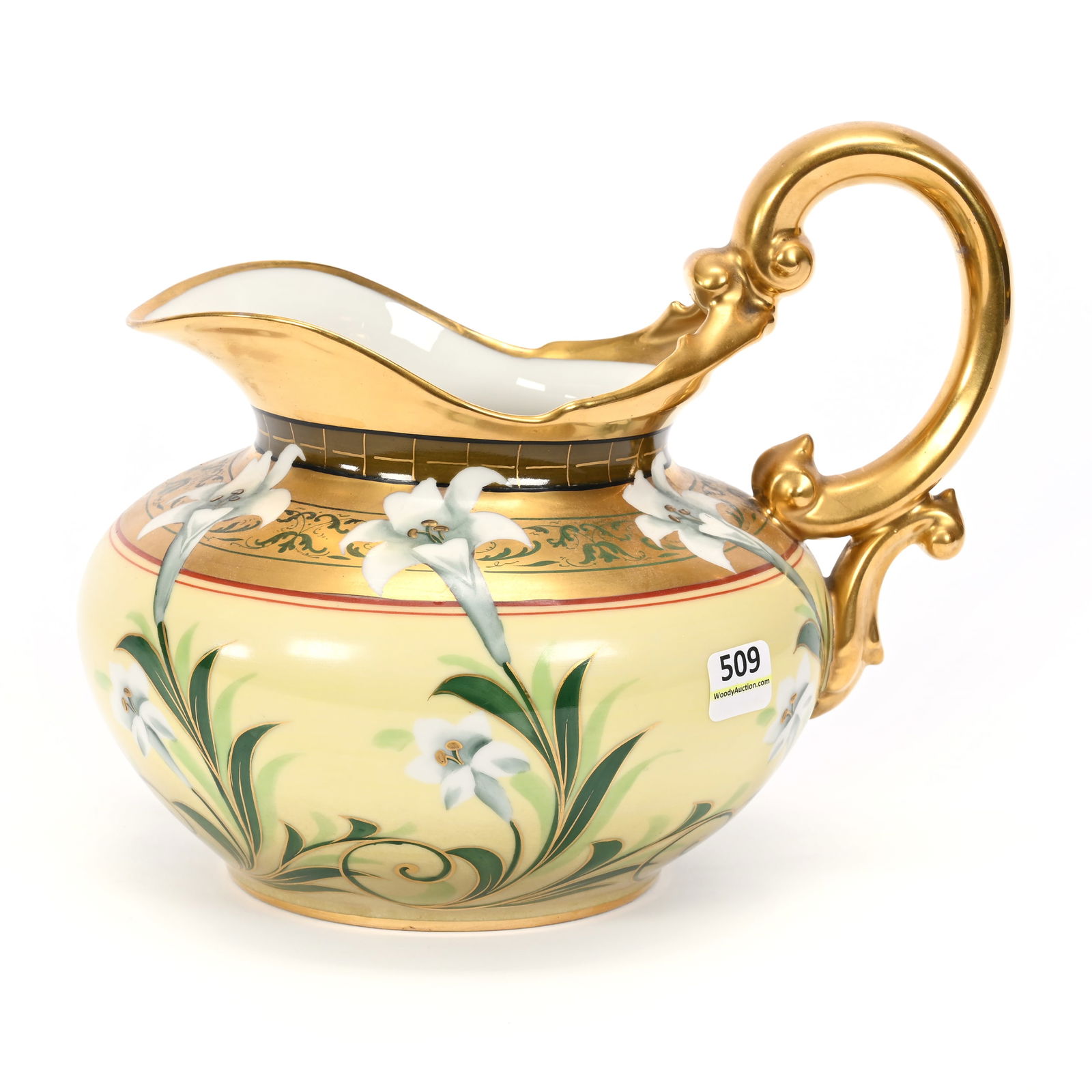 Pitcher Marked Pickard, Easter Lily Pattern (1 of 4)