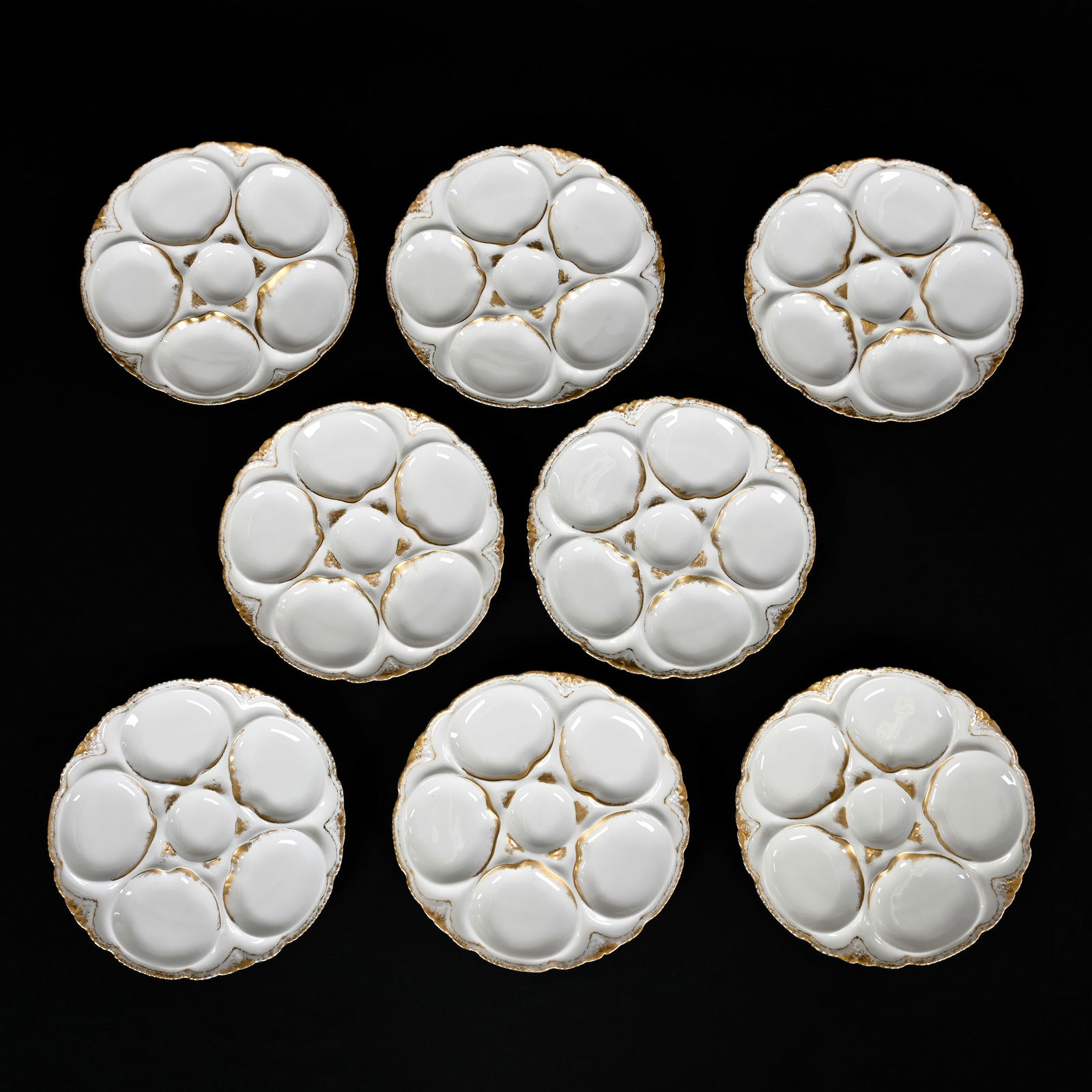 (8) Oyster Plates, Marked Theodore Haviland Limoges (1 of 3)