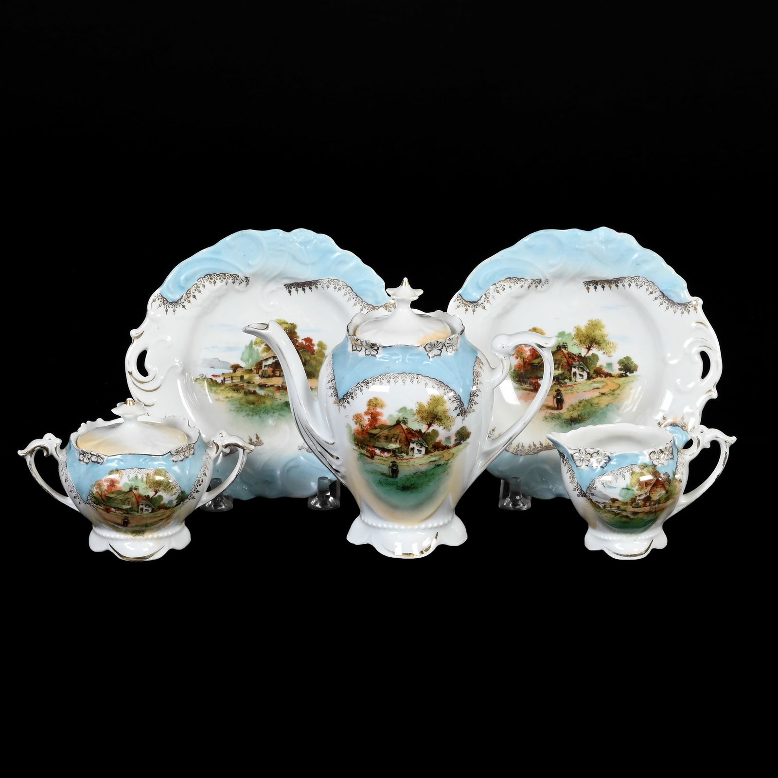 Child's Tea Set, Five Piece, Unmarked R.S. Prussia (1 of 4)