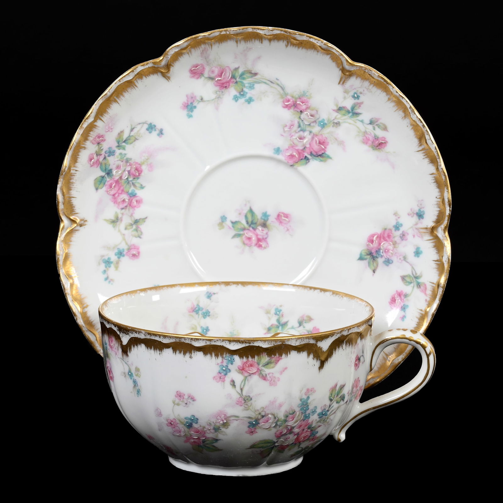 Mustache Cup/Saucer, Marked Haviland & Co. Limoges (1 of 4)