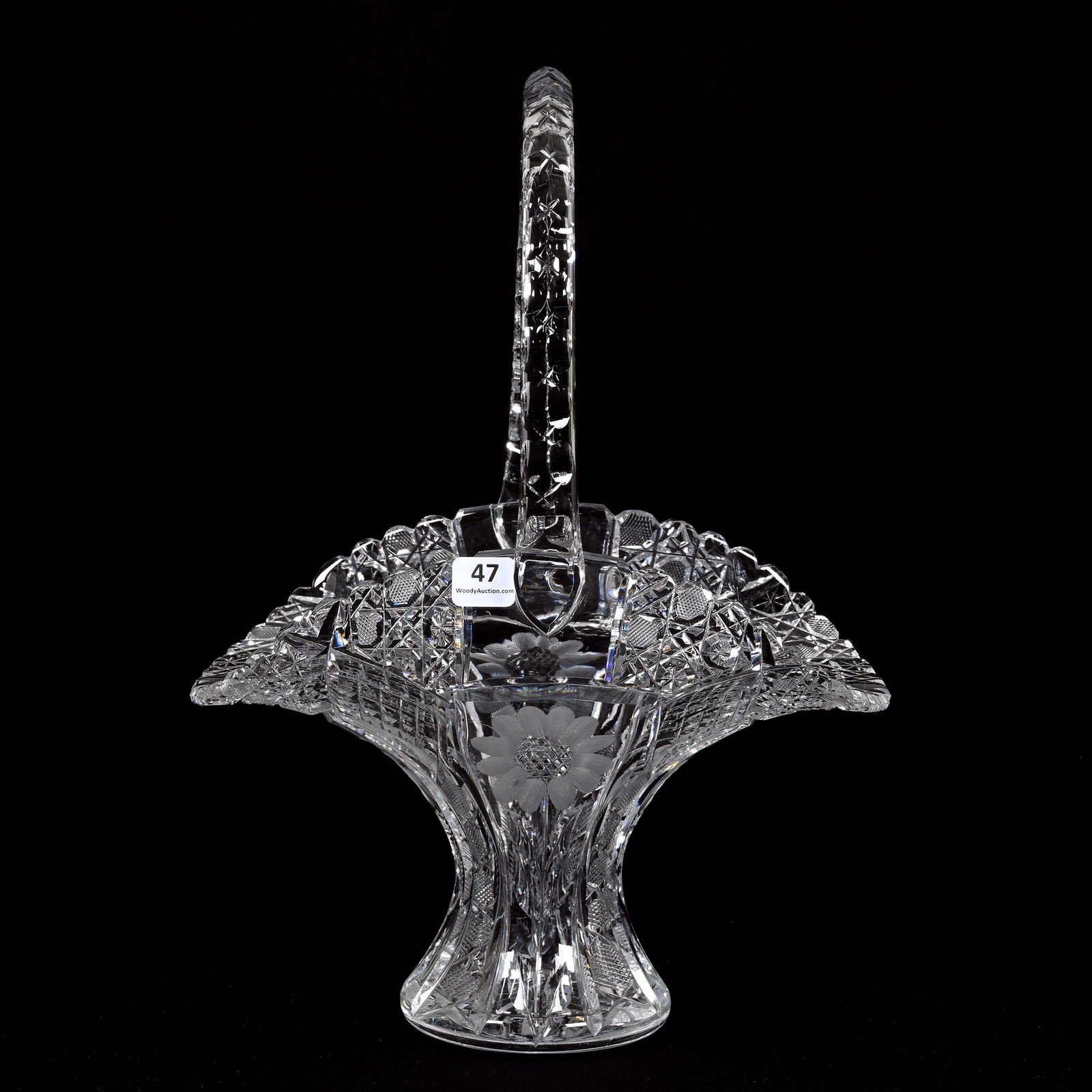 Easter Basket, American Brilliant Cut Glass (1 of 3)