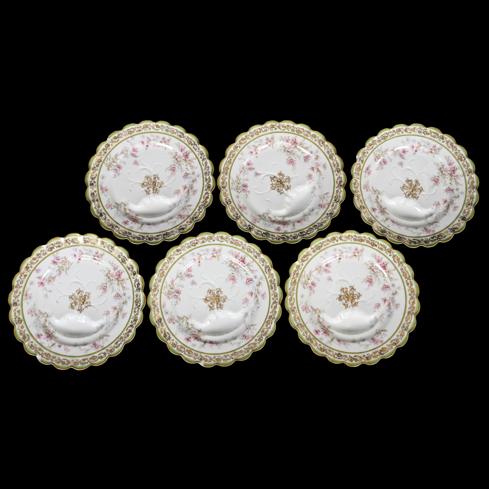 (6) Beef Plates Marked Haviland & Co., Limoges Auction