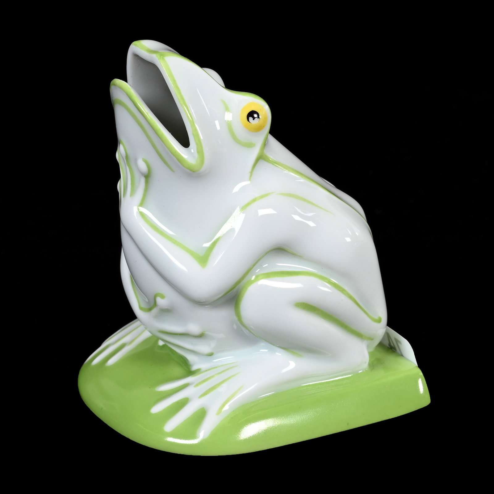 Figural Frog Vase By Sandoz Marked Haviland: Figural Frog Vase By Sandoz Marked Haviland, 4" x 3.25", Limited Edition #12 Of 1,000, Hand Painted From A Design Of Edouard Sandoz, Circa 1978, Denver, Colorado Private Collection.