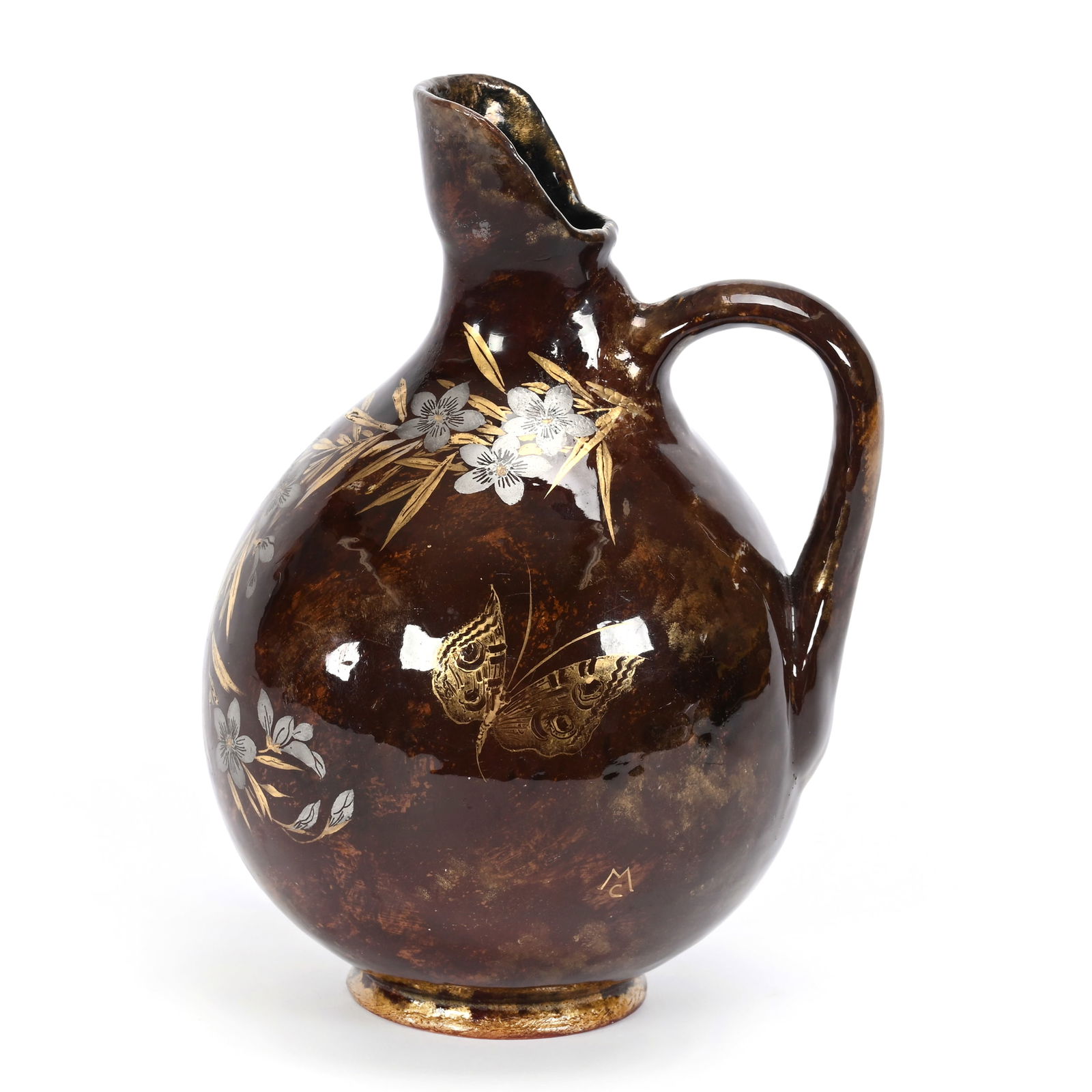 Handled Pitcher, Terra Cotta Marked Haviland & Co. (1 of 4)