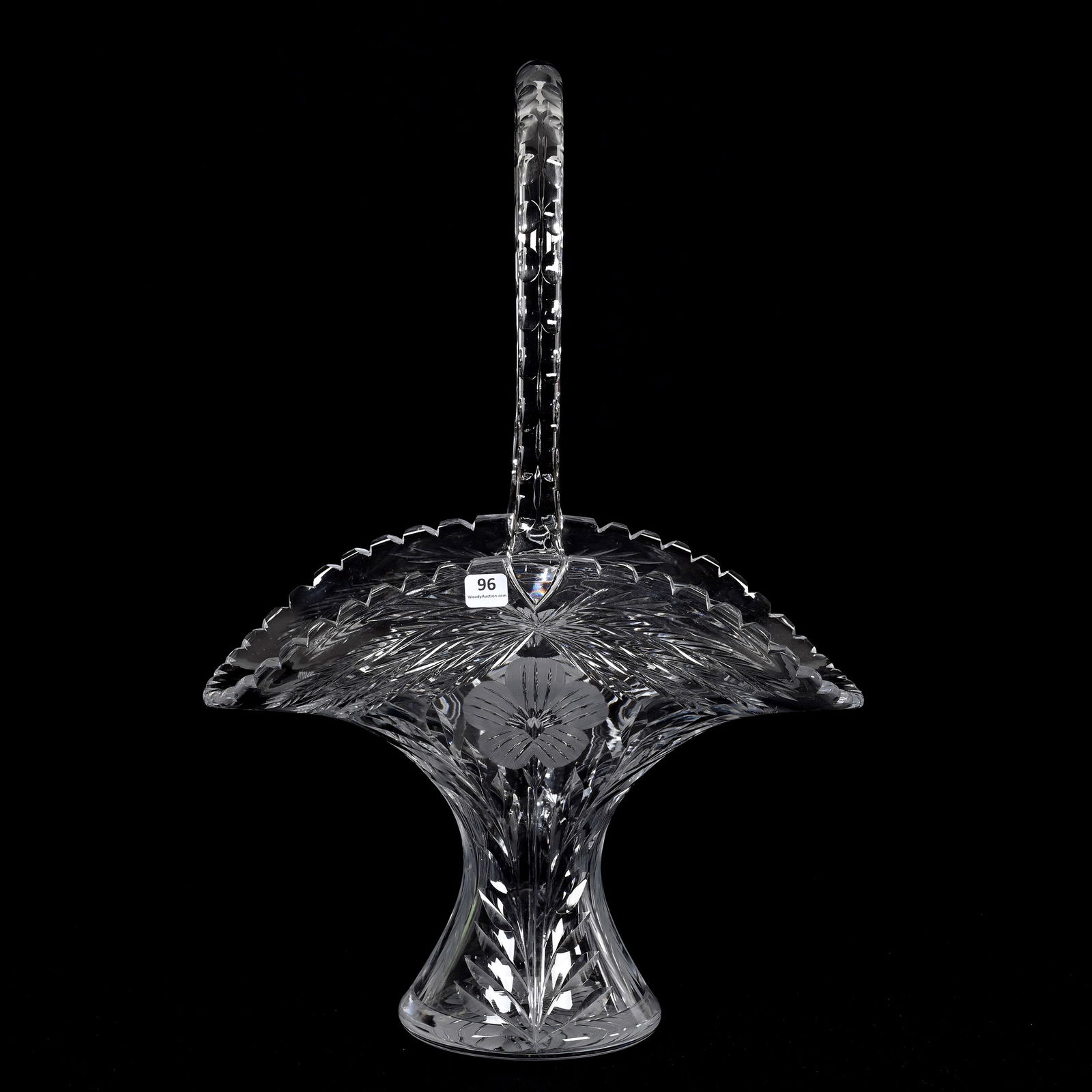 Easter Basket, Extra Large, American Brilliant Cut Glass (1 of 5)