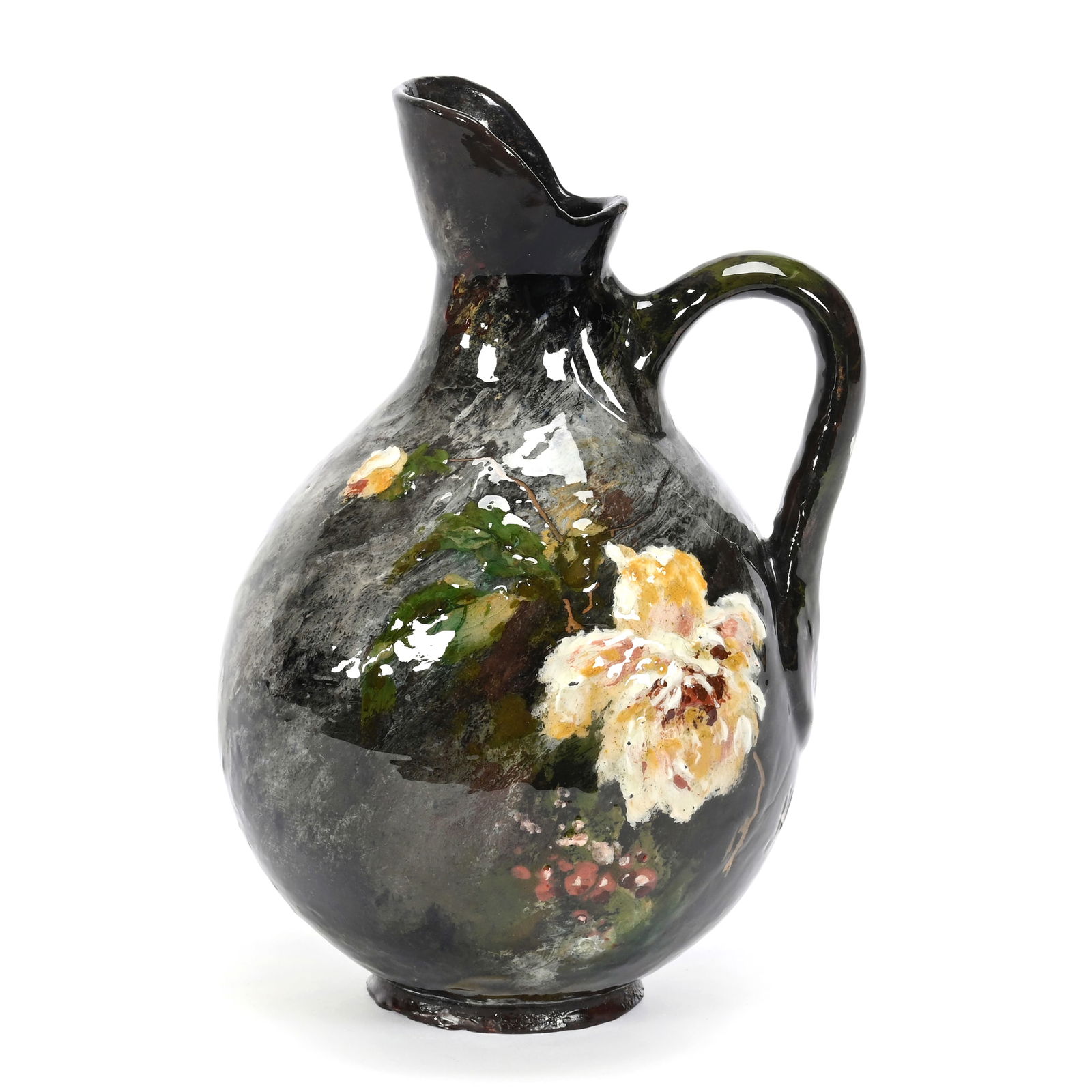 Handled Jug, Terra Cotta Marked Haviland & Co (1 of 3)