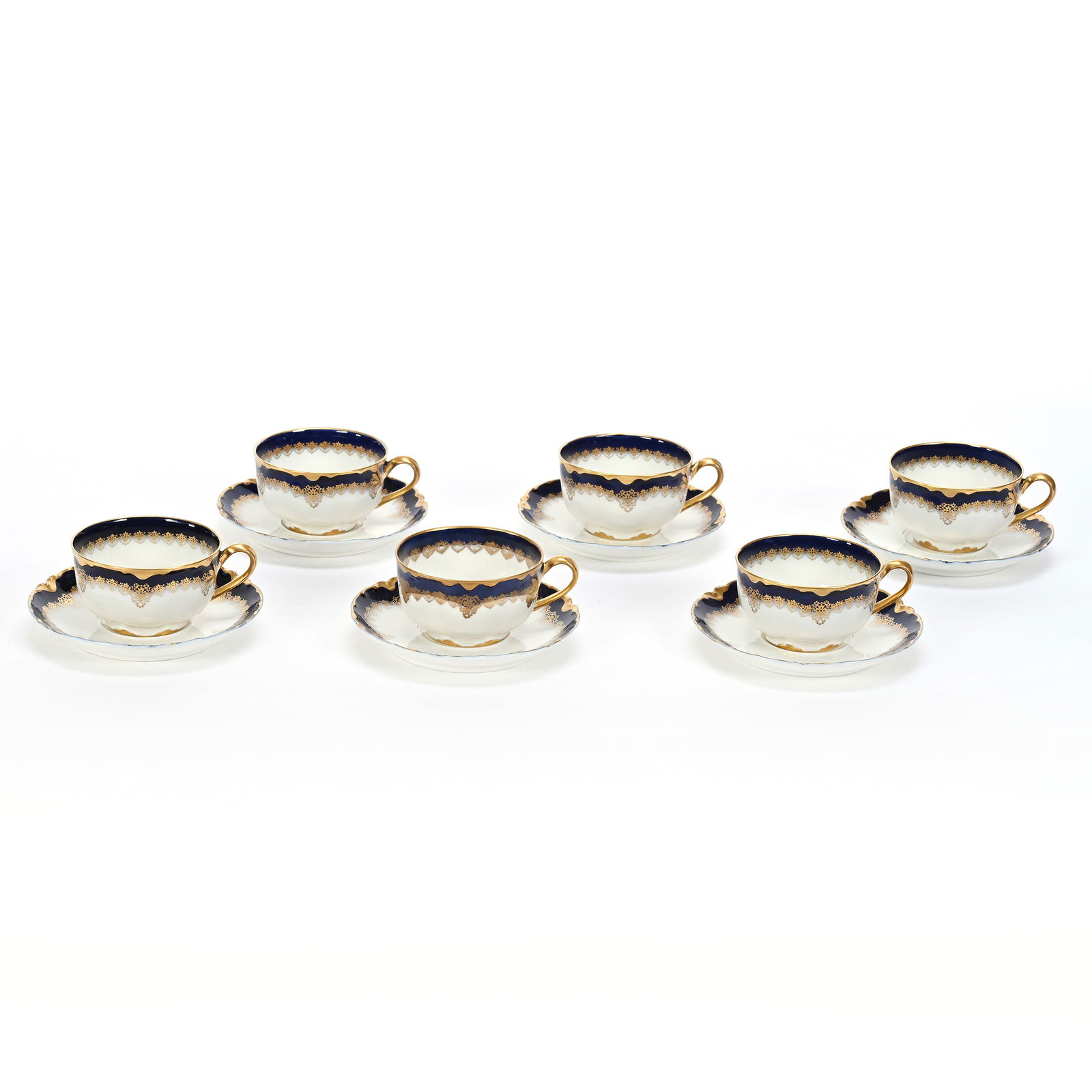 (6) Cups/Saucers Marked Haviland & Co Limoges (1 of 3)