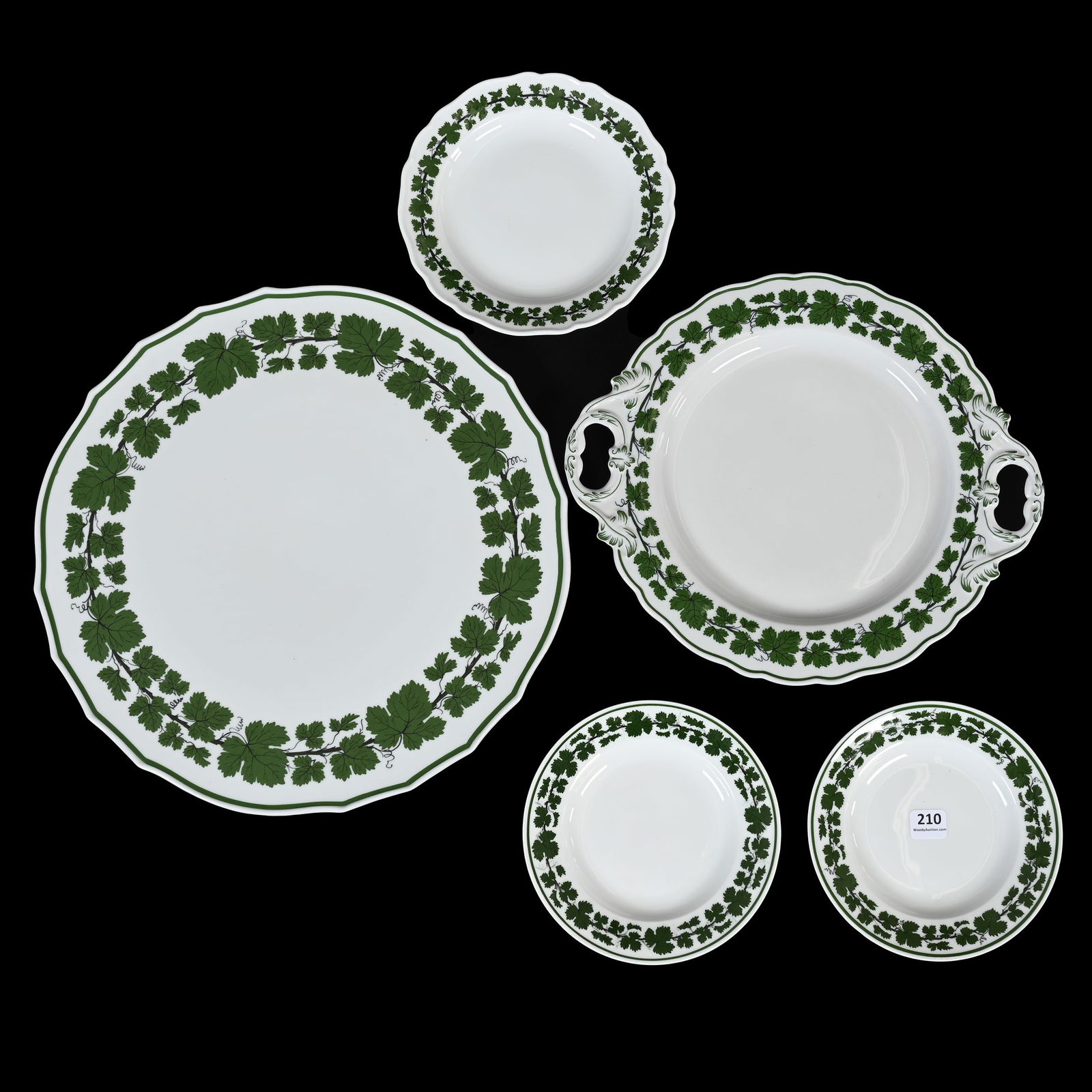 (5) Assorted Plates, Meissen Blue Crossed Swords (1 of 3)