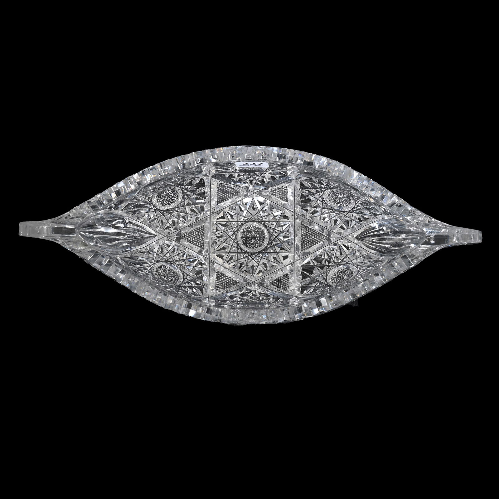 Dish, Canoe Shape, American Brilliant Cut Glass, Plaza By Pitkin & Brooks (1 of 3)