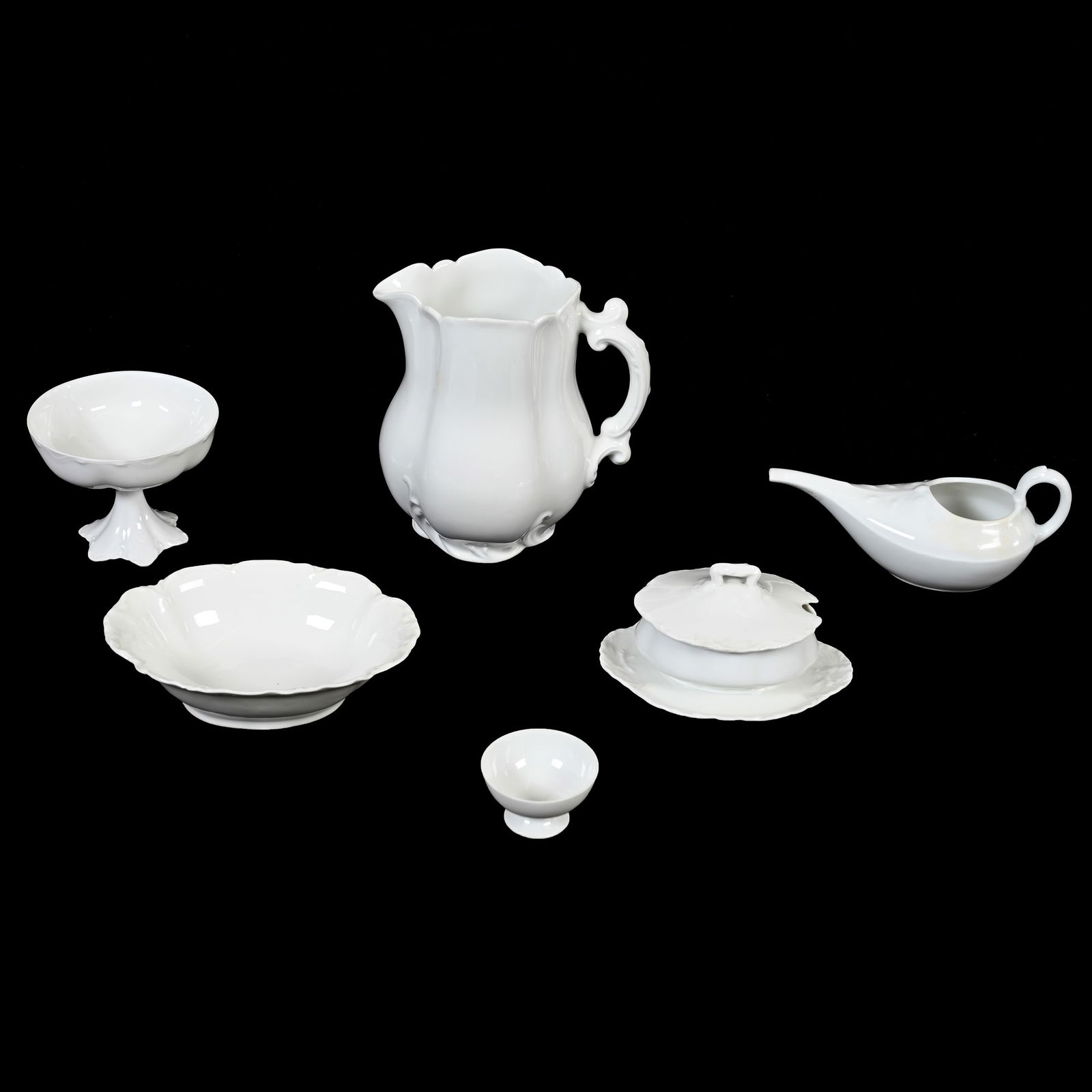 (6) Undecorated Haviland Limoges Items (1 of 3)